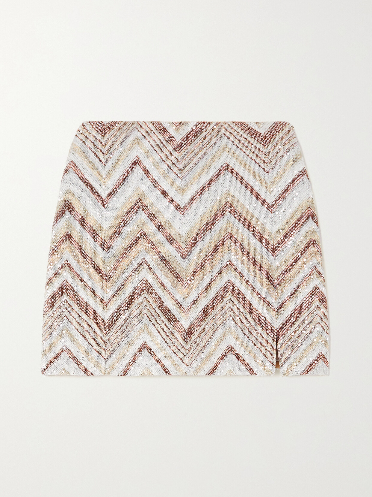 Missoni - Sequin-embellished Striped Crochet-knit Mini Skirt - Neutrals