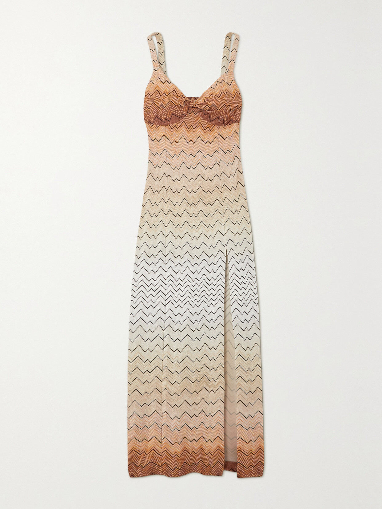 Missoni - Striped Dégradé Metallic Knitted Maxi Dress - Multi