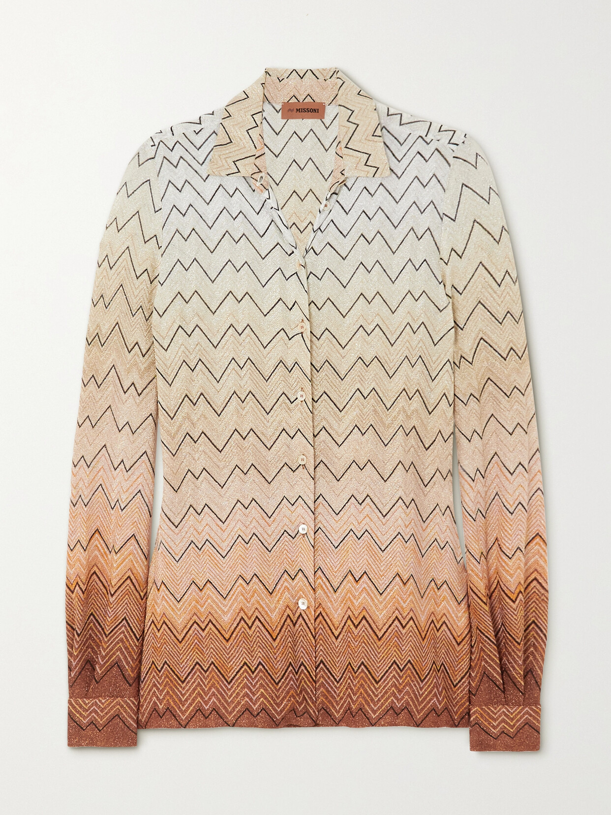 Missoni - Degradé Striped Crochet-knit Shirt - Neutrals