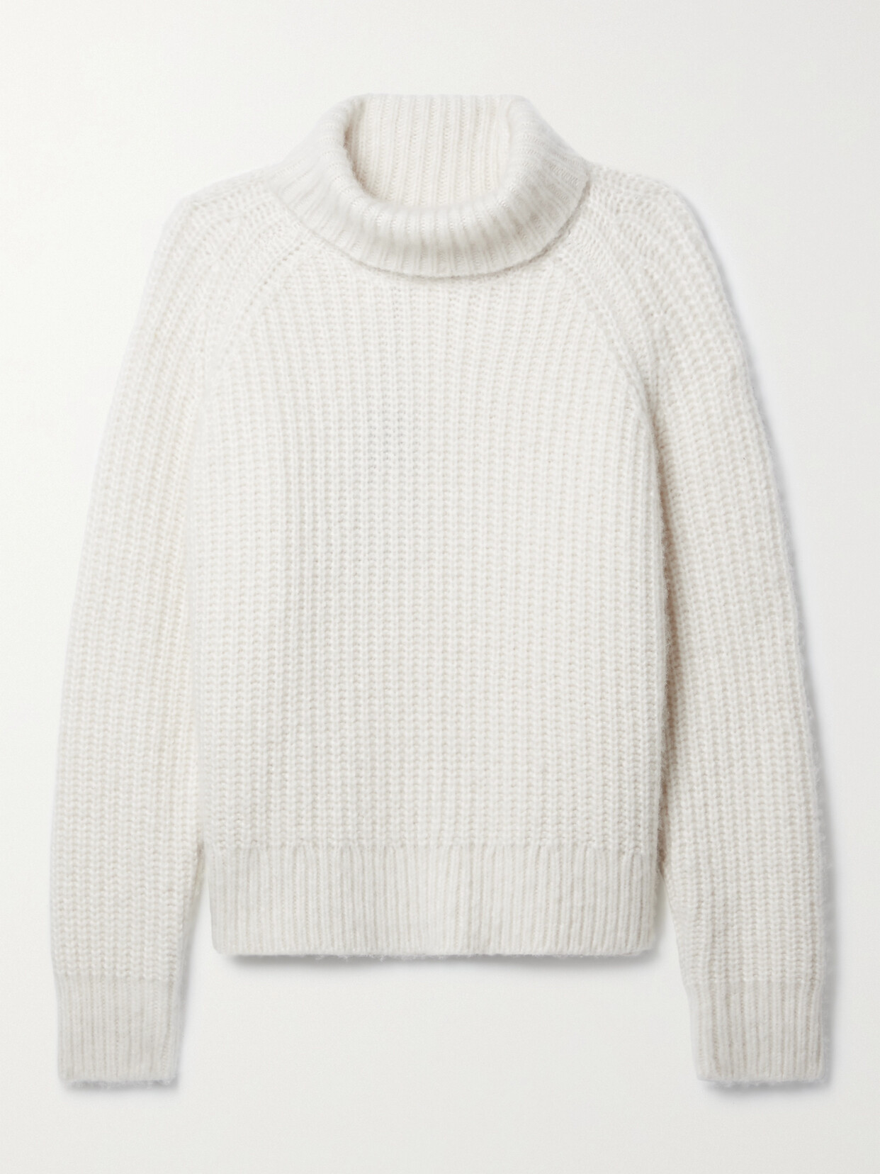 NILI LOTAN AMAYA RIBBED CASHMERE TURTLENECK SWEATER