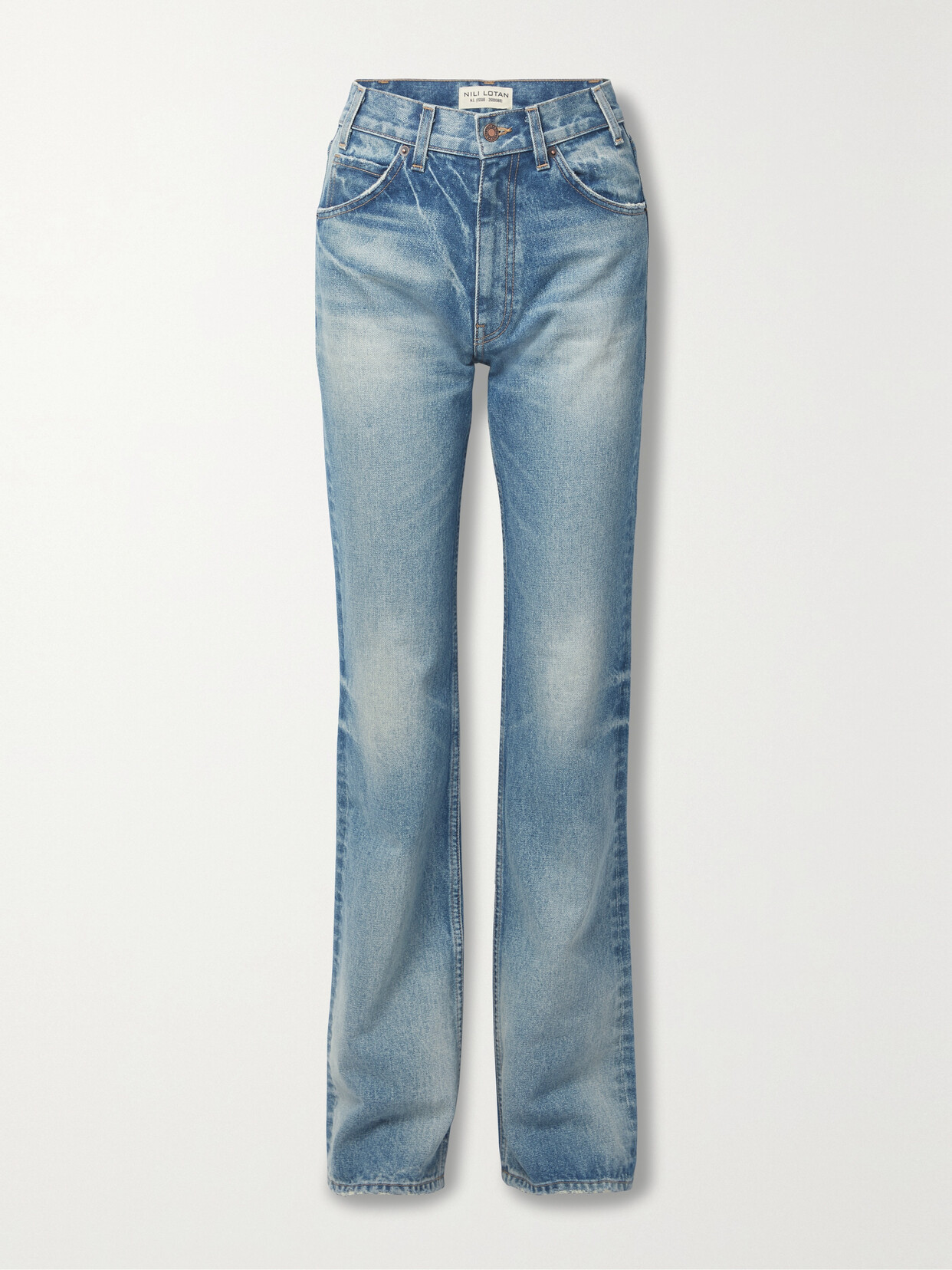 Nili Lotan Joan High-rise Straight-leg Jeans In Blue