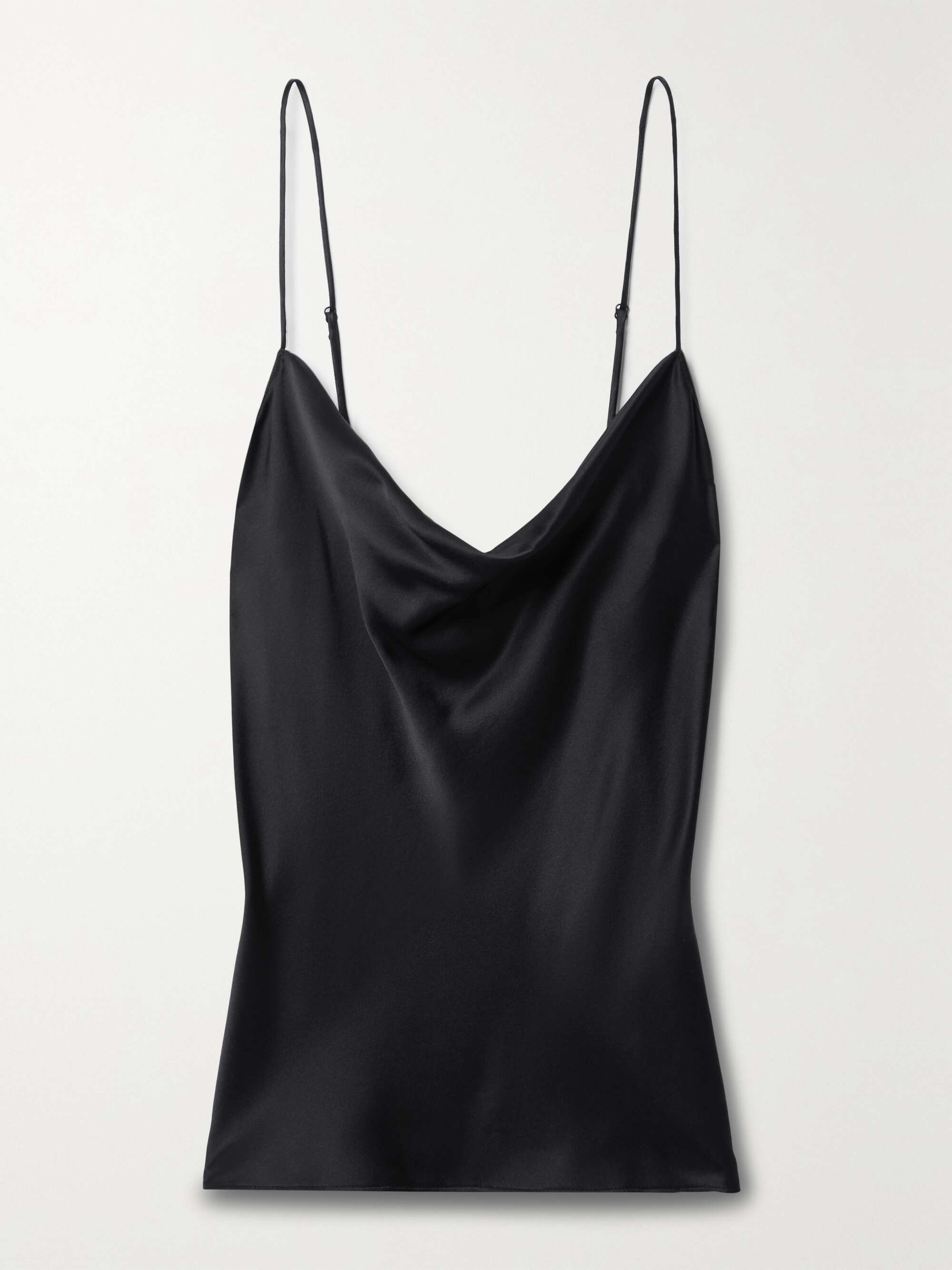 Black silk camisole