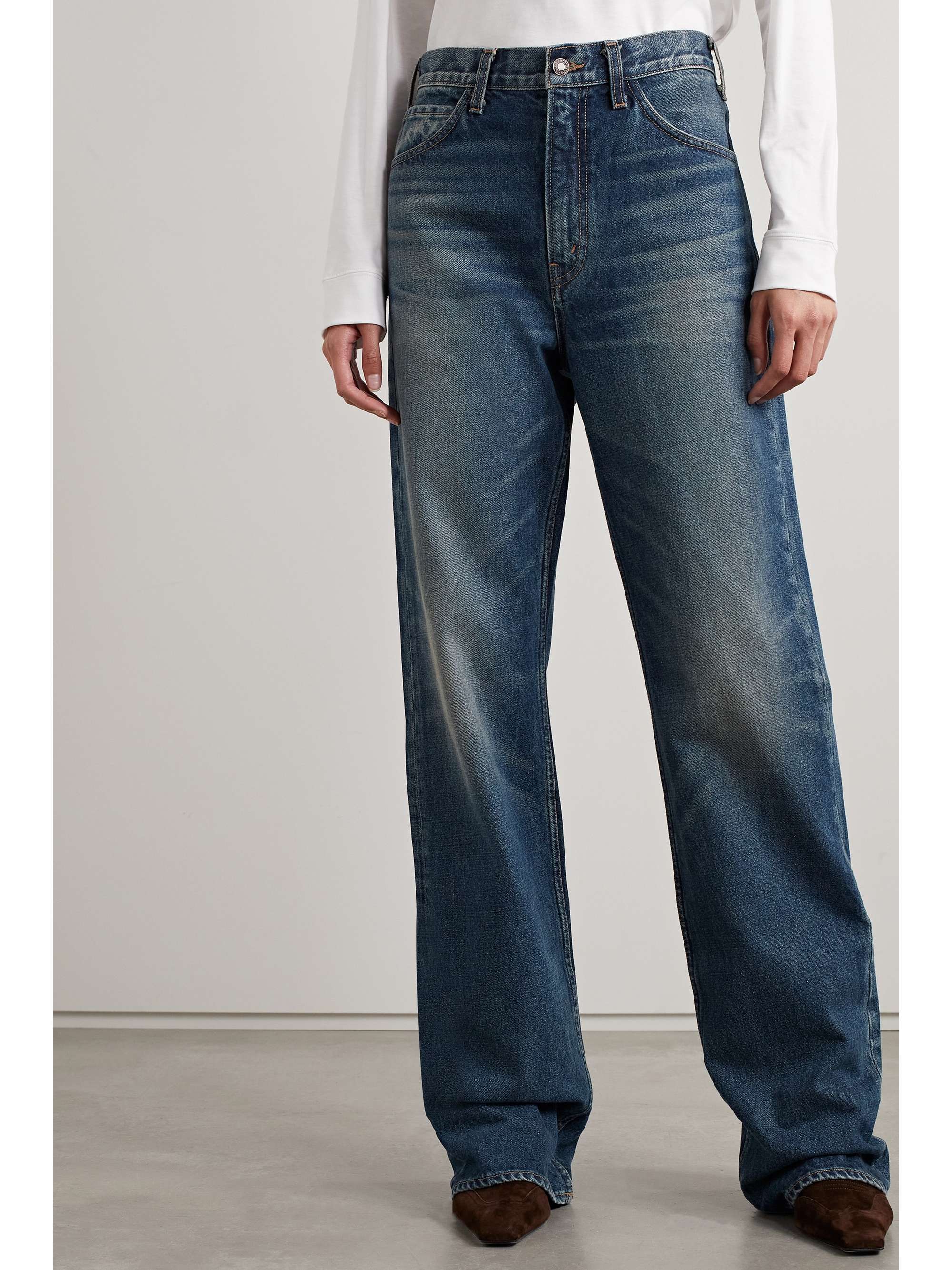 NILI LOTAN Mitchell low-rise wide-leg jeans
