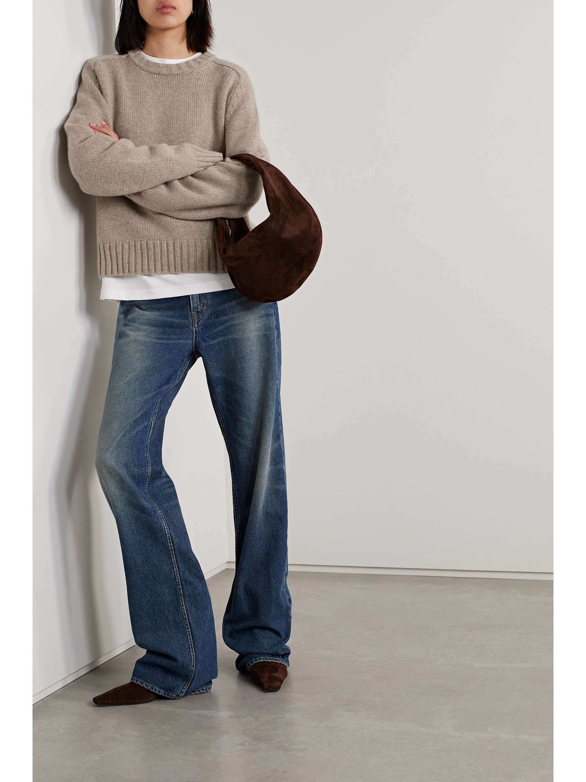 NILI LOTAN Mitchell low-rise wide-leg jeans