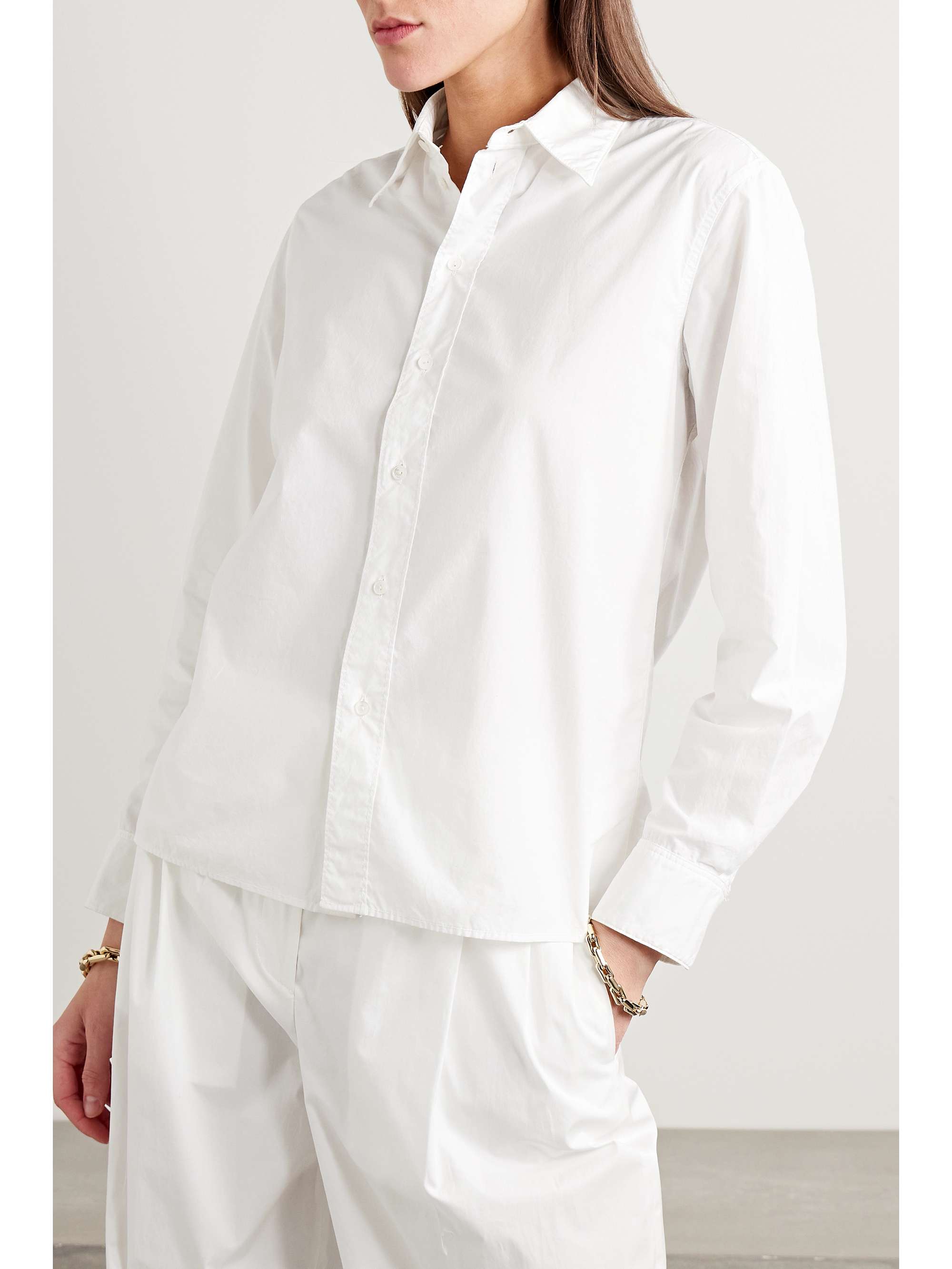 NILI LOTAN Raphael cotton-poplin shirt | NET-A-PORTER