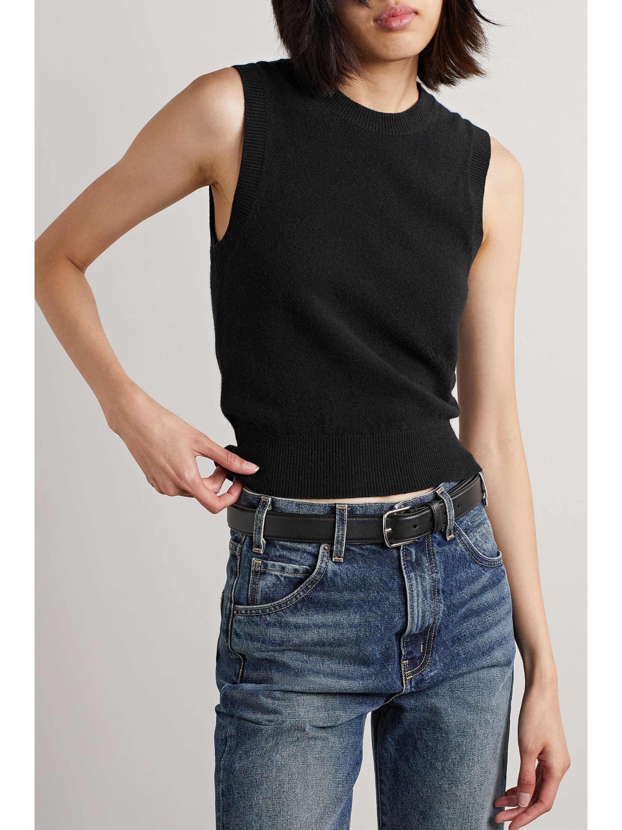 NILI LOTAN May cropped cashmere tank