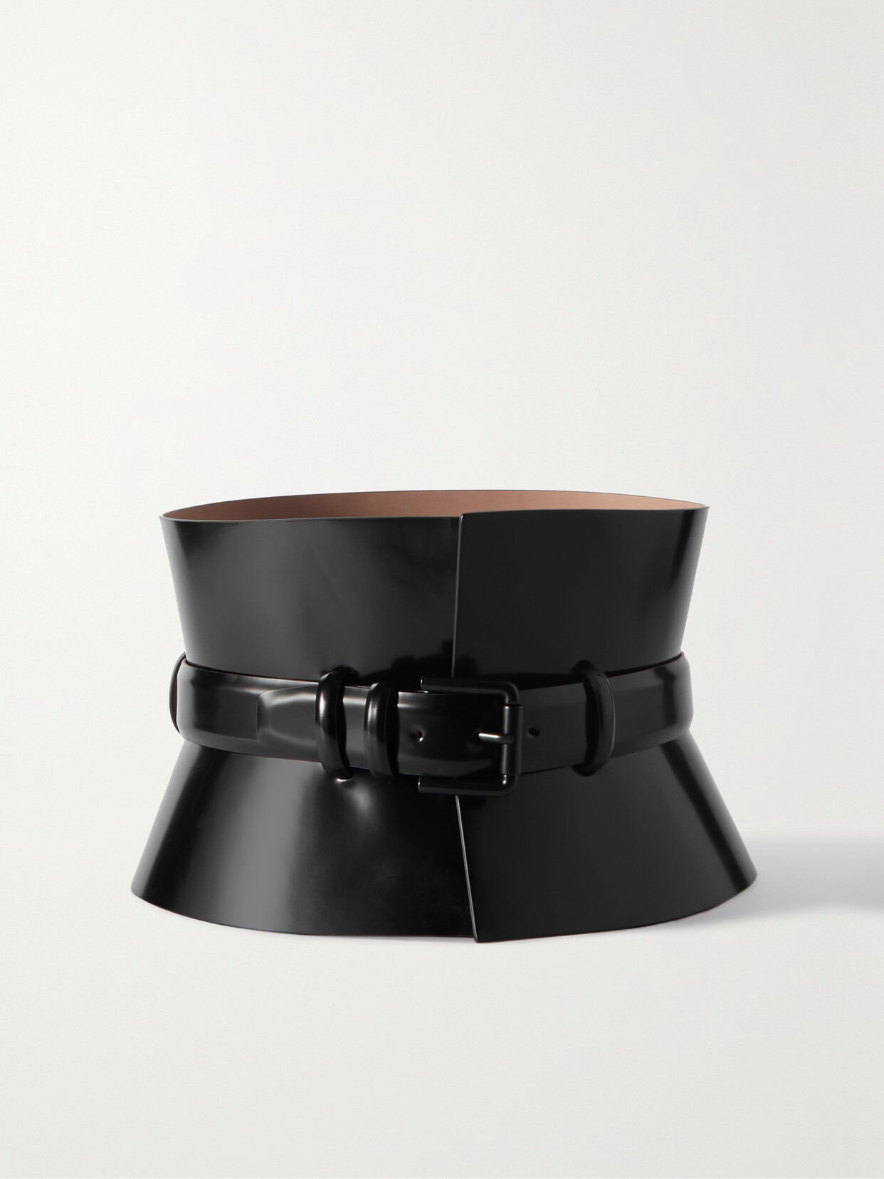 Max Mara - Patent-leather Waist Belt - Black