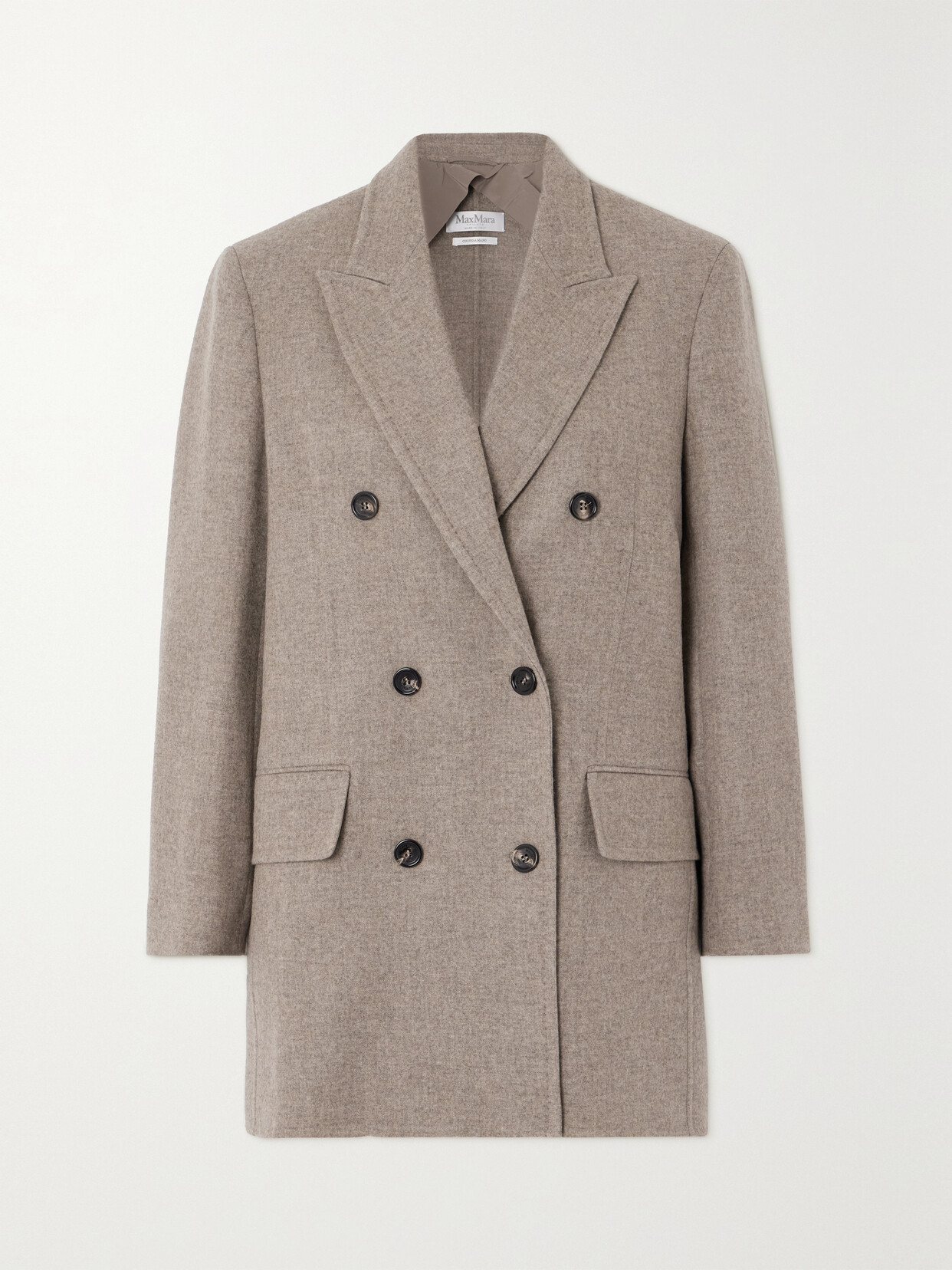 Max Mara - Belinda Double-breasted Wool And Cashmere-blend Blazer - Neutrals