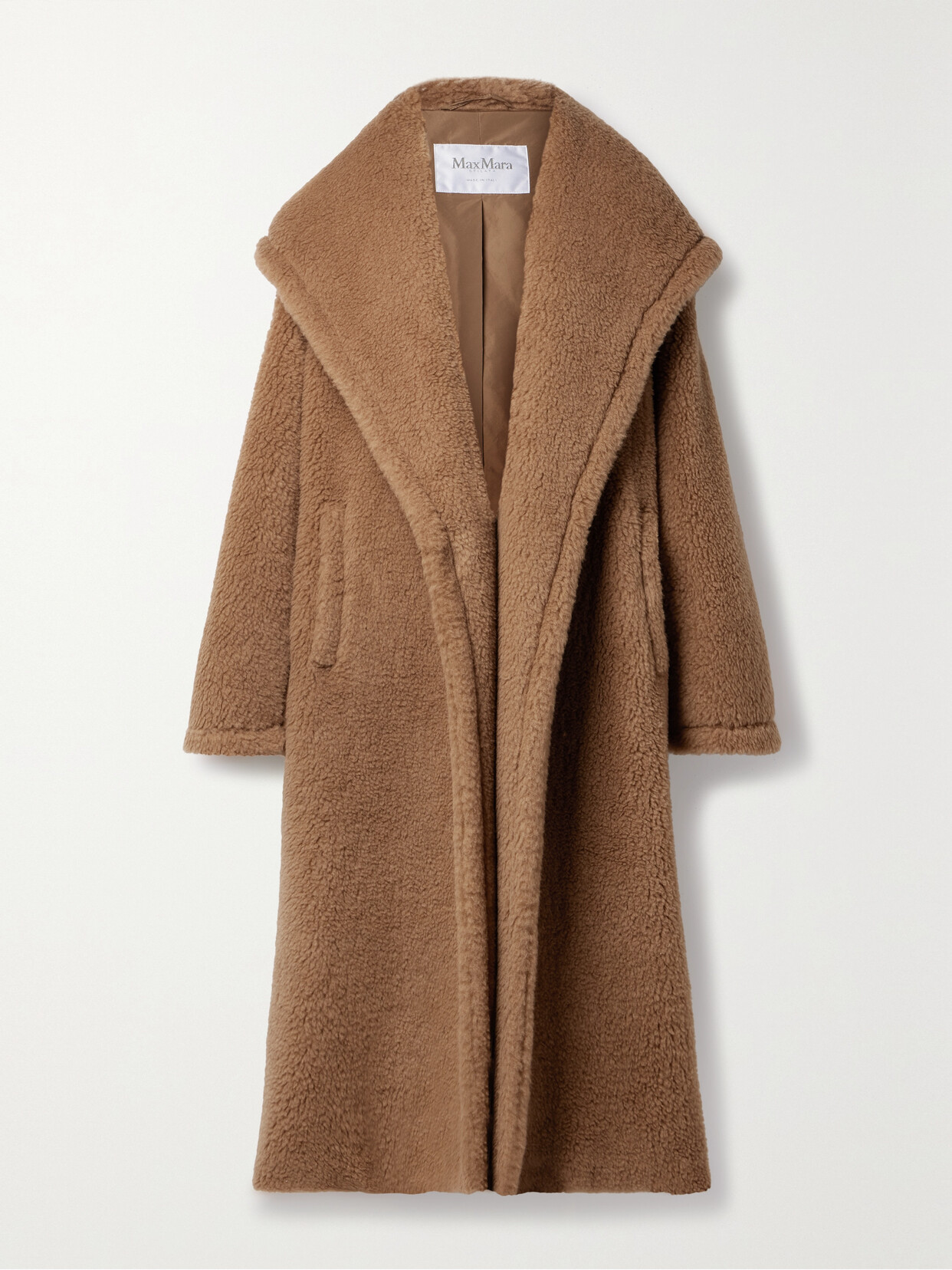 Max Mara Apogeo Oversized Camel Hair And Silk-blend Fleece Coat In Brown