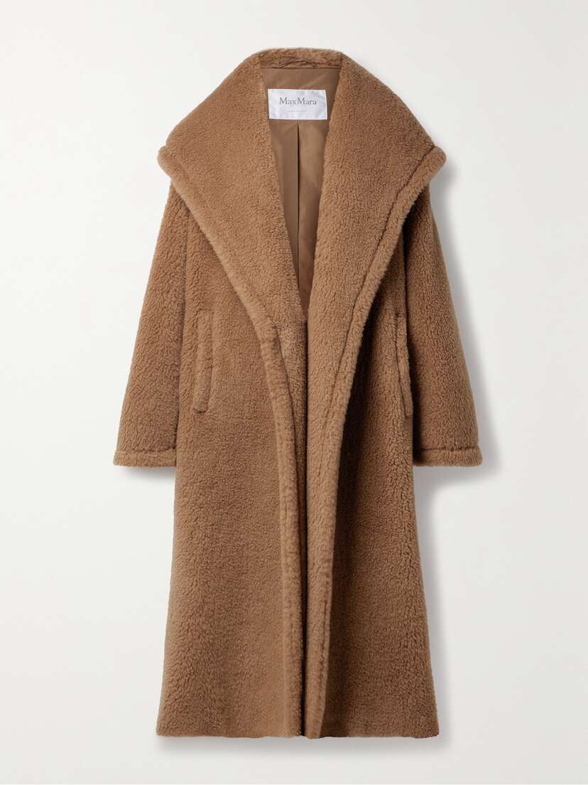 Max Mara Apogeo Oversized Camel Hair And Silk-blend Fleece Coat - UK 12