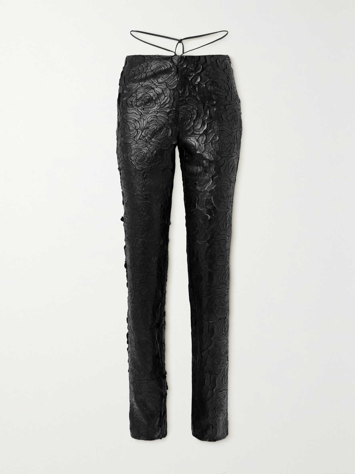 ROTATE Birger Christensen - Donita Coated Recycled Faux Leather Straight-leg Pants - Black