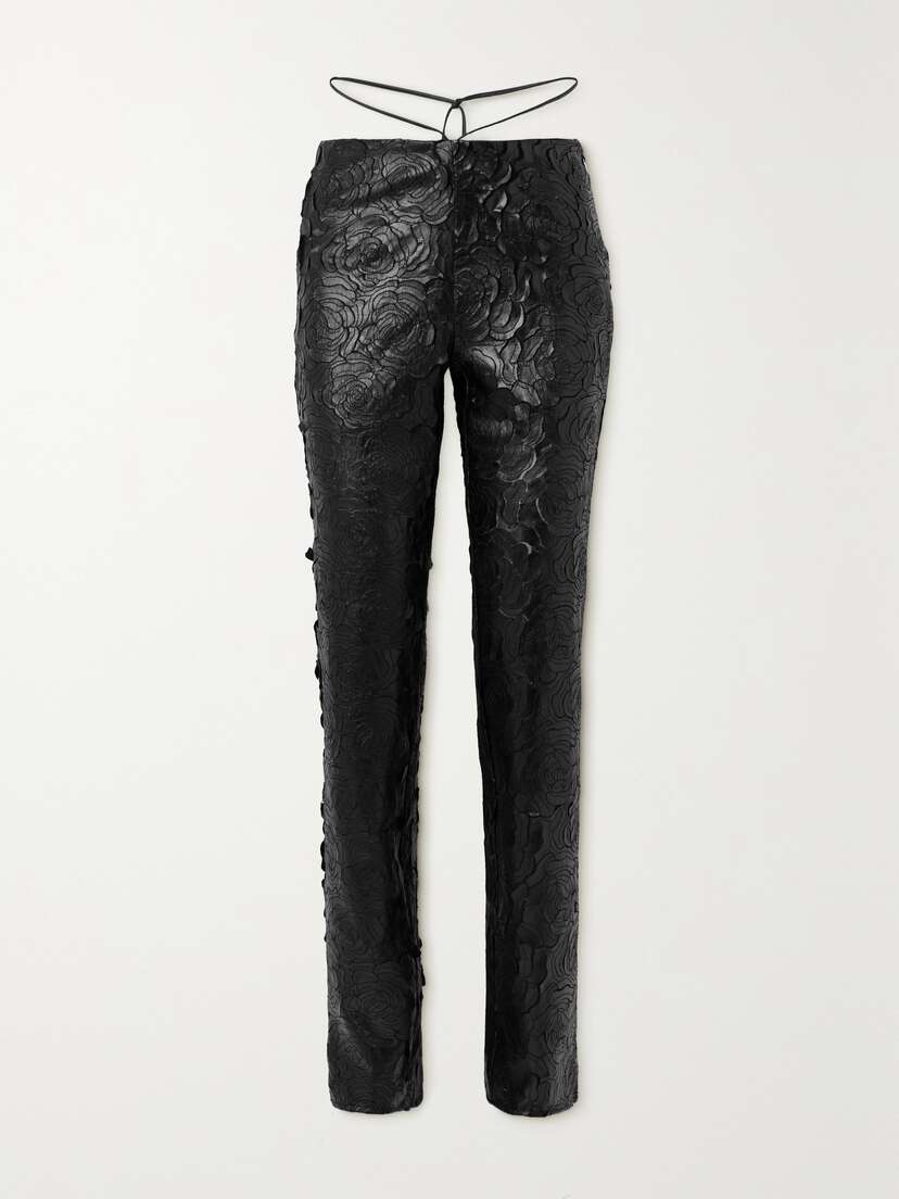 Rotate Birger Christensen + Net Sustain Donita Coated Recycled Faux Leather Straight-leg Pants