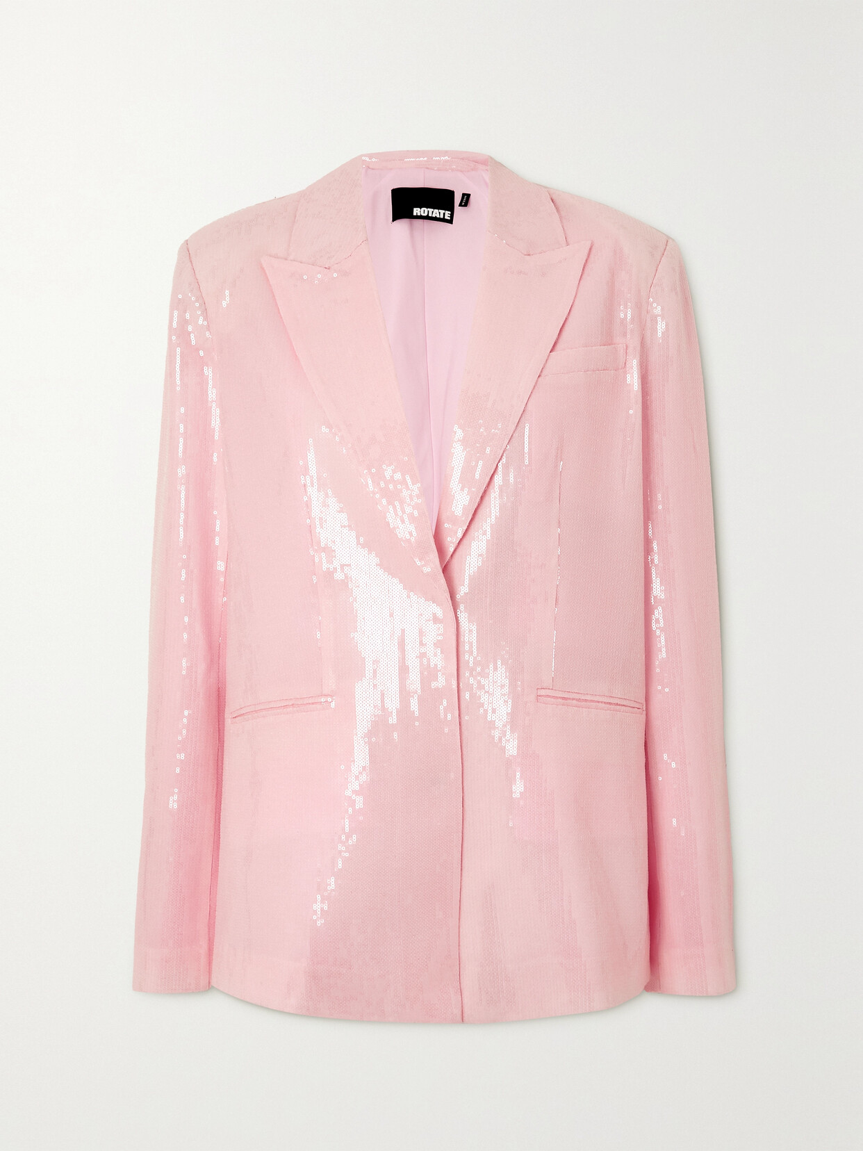 ROTATE Birger Christensen - + Net Sustain Oxyfame Sequined Recycled-satin Blazer - Pink