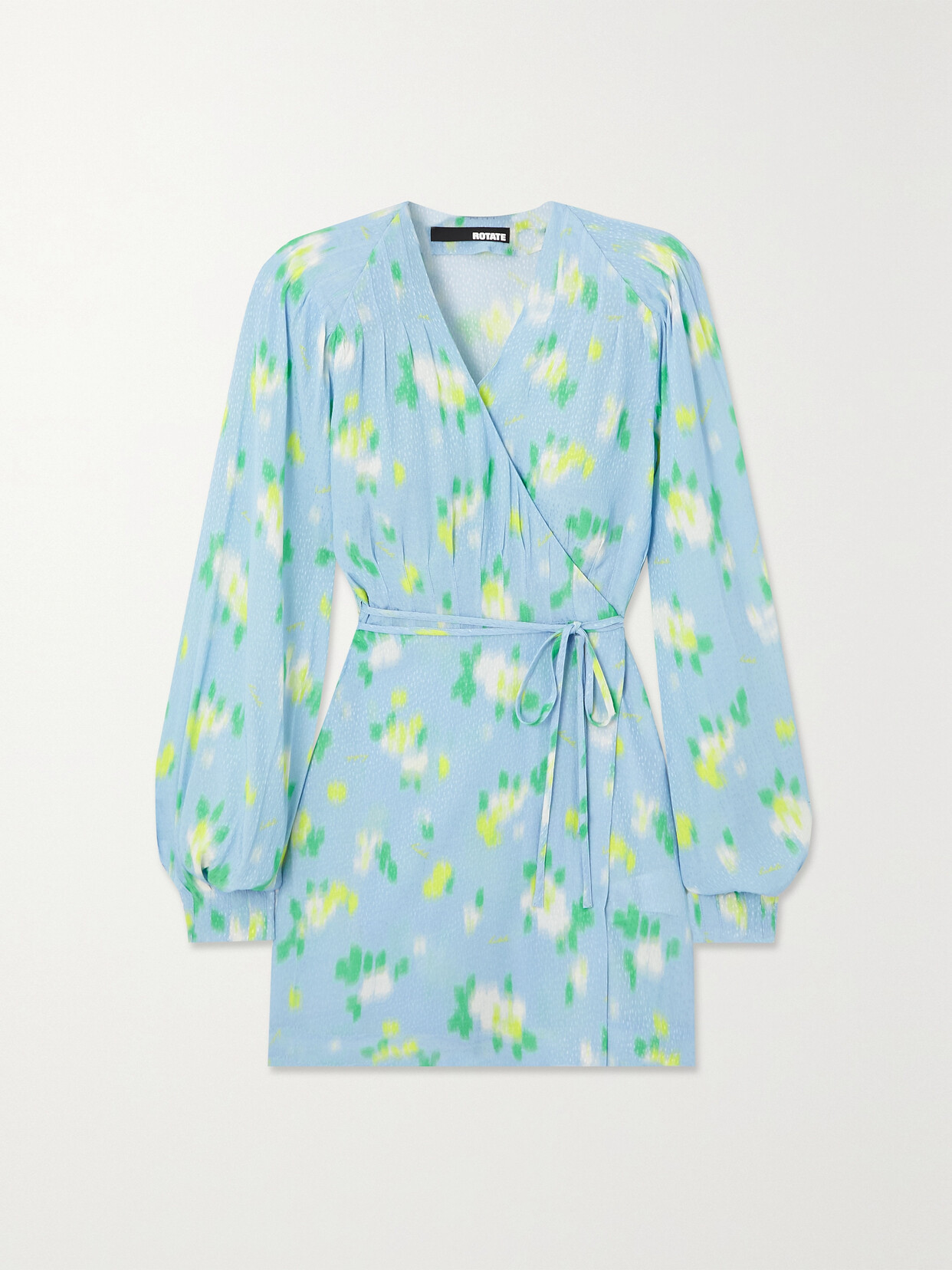 ROTATE BIRGER CHRISTENSEN + NET SUSTAIN MAGDA FLORAL-PRINT LENZING™ ECOVERO™-BLEND JACQUARD MINI DRESS