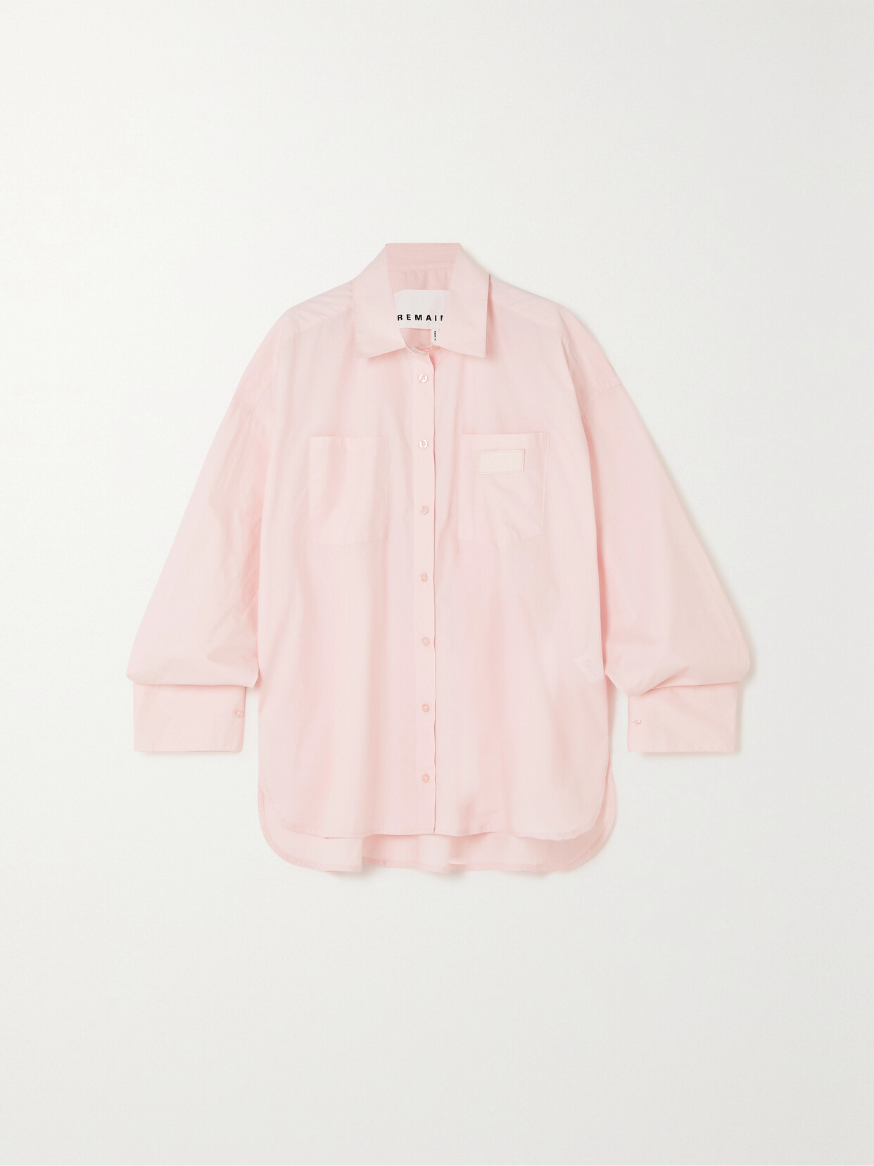 REMAIN Birger Christensen - Nalia Oversized Organic Cotton-poplin Shirt - Pink