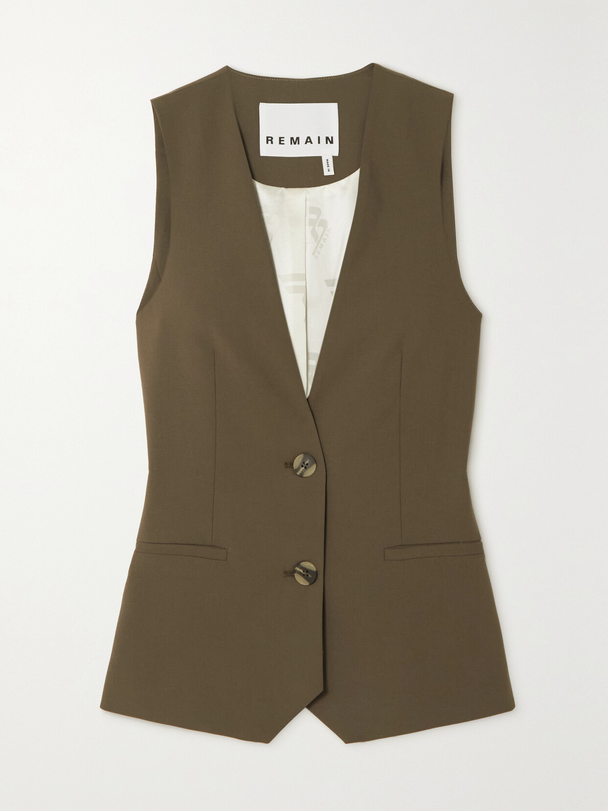 REMAIN Birger Christensen - Majsa Woven Vest - Brown