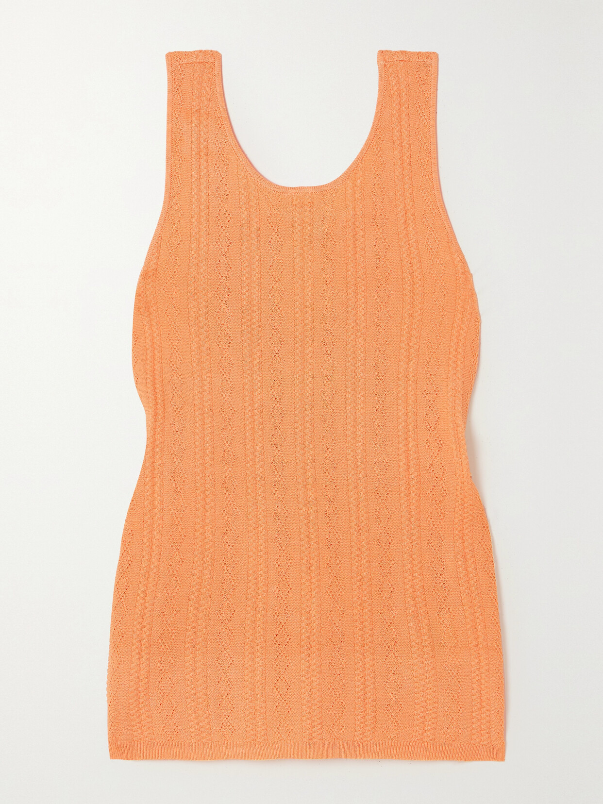 REMAIN Birger Christensen Liza Pointelle-knit Top - Orange
