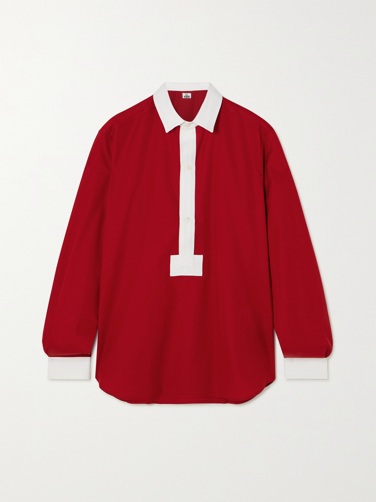 Sebline Grosgrain-trimmed Cotton-poplin Shirt