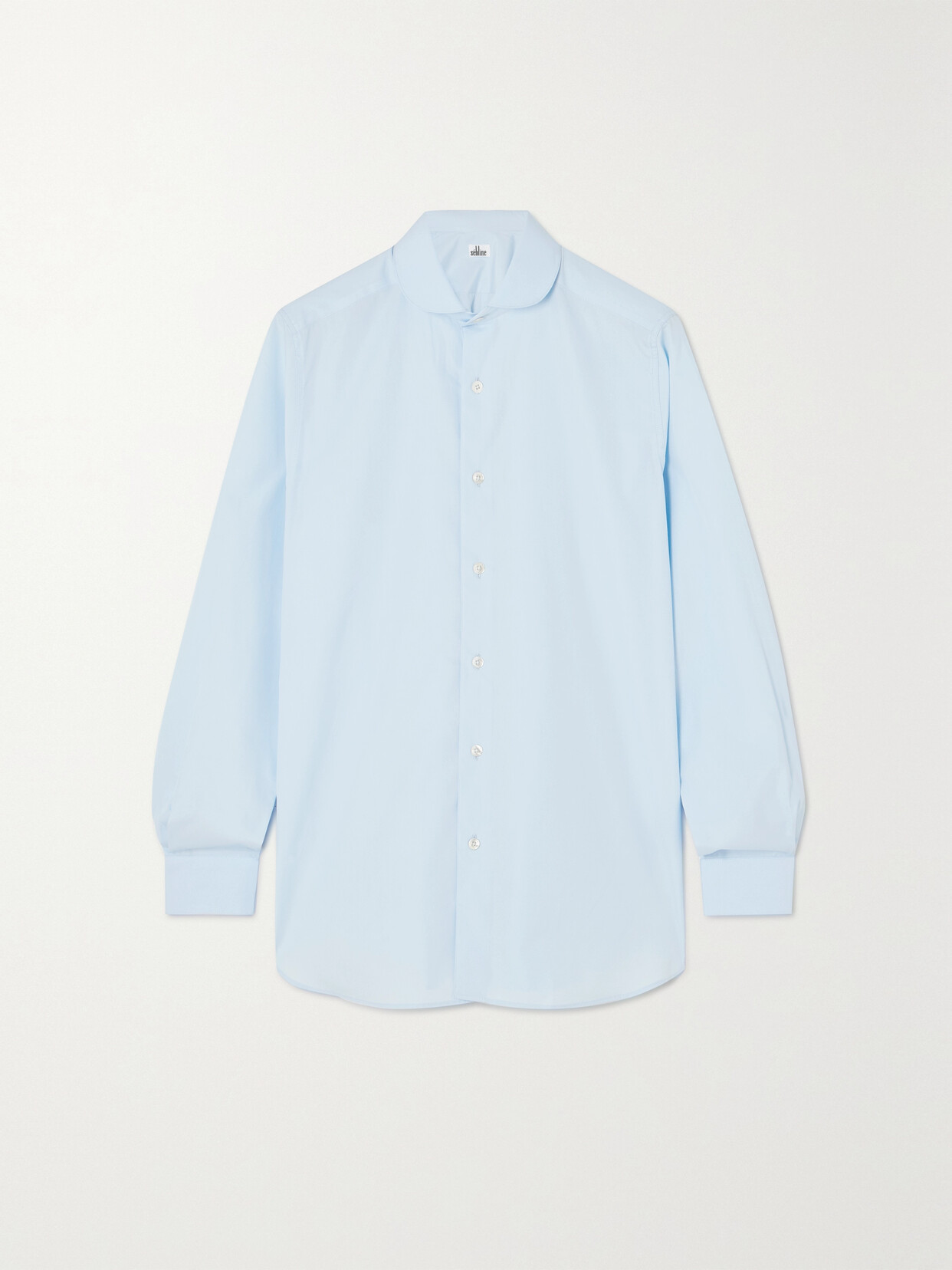 Sebline Chemise De Garçon Cotton-poplin Shirt - Blue
