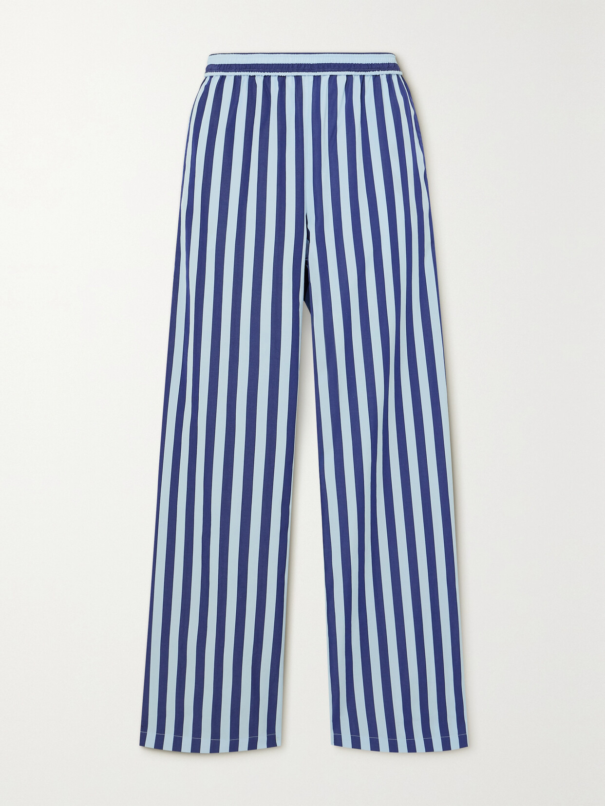 Sebline Striped Cotton-poplin Wide-leg Pants