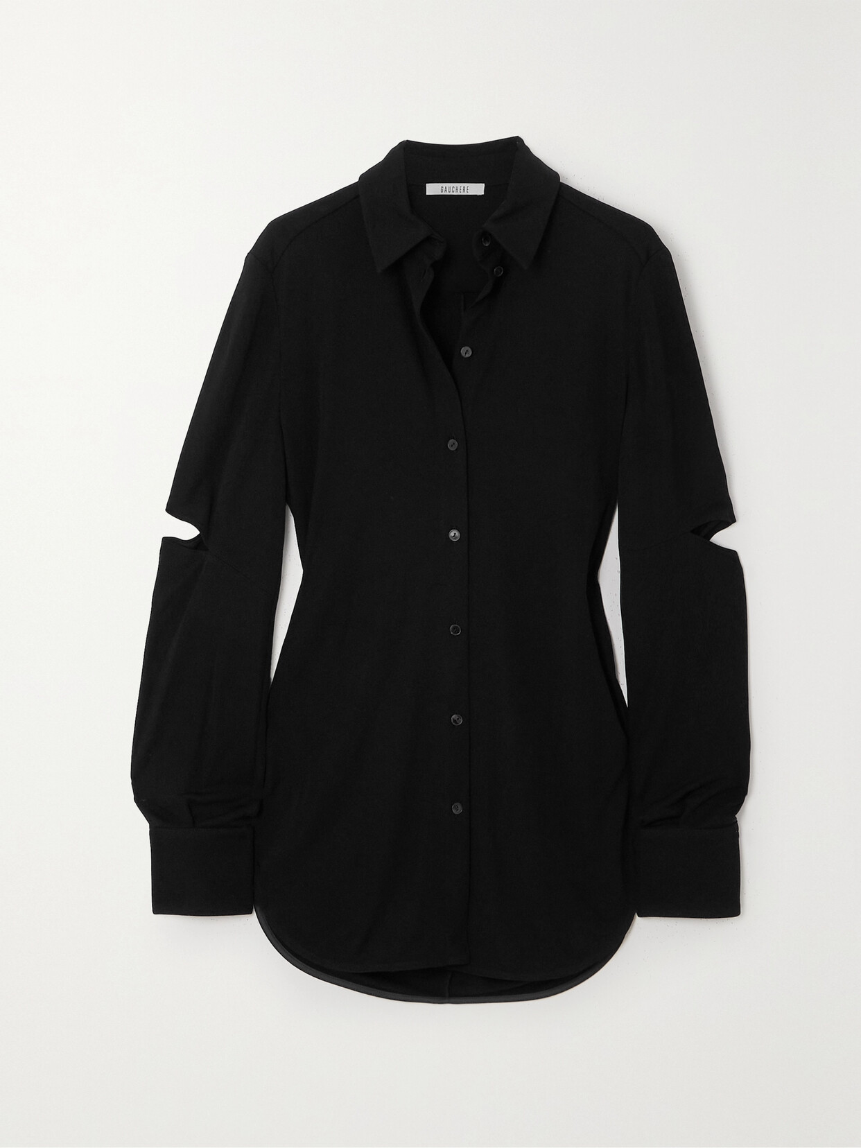 GAUCHERE - Cutout Jersey Shirt - Black