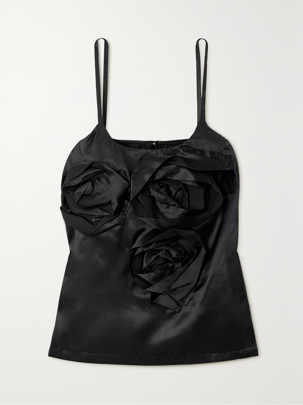 Comme des Garçons Comme des Garçons - Cutout Embellished Satin Tank - Black