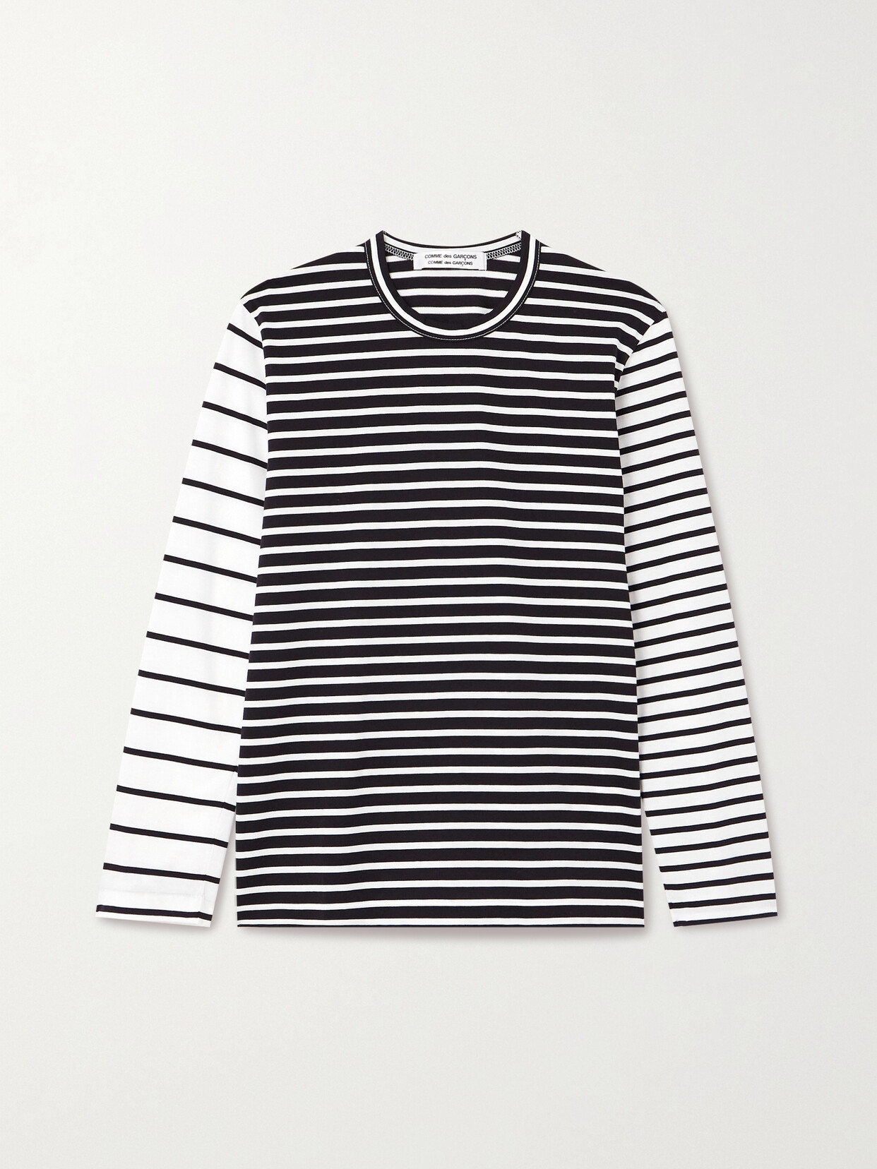 Comme des Garçons Comme des Garçons - Striped Cotton-jersey T-shirt - Black