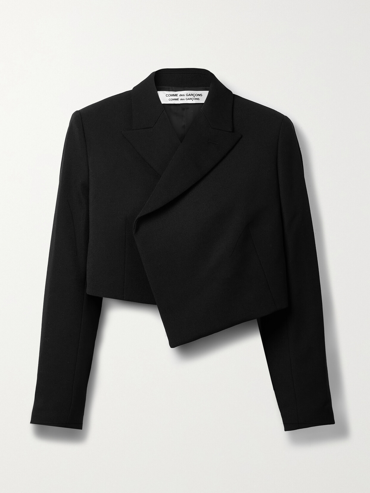 Comme des Garçons Comme des Garçons - Cropped Wool-twill Jacket - Black