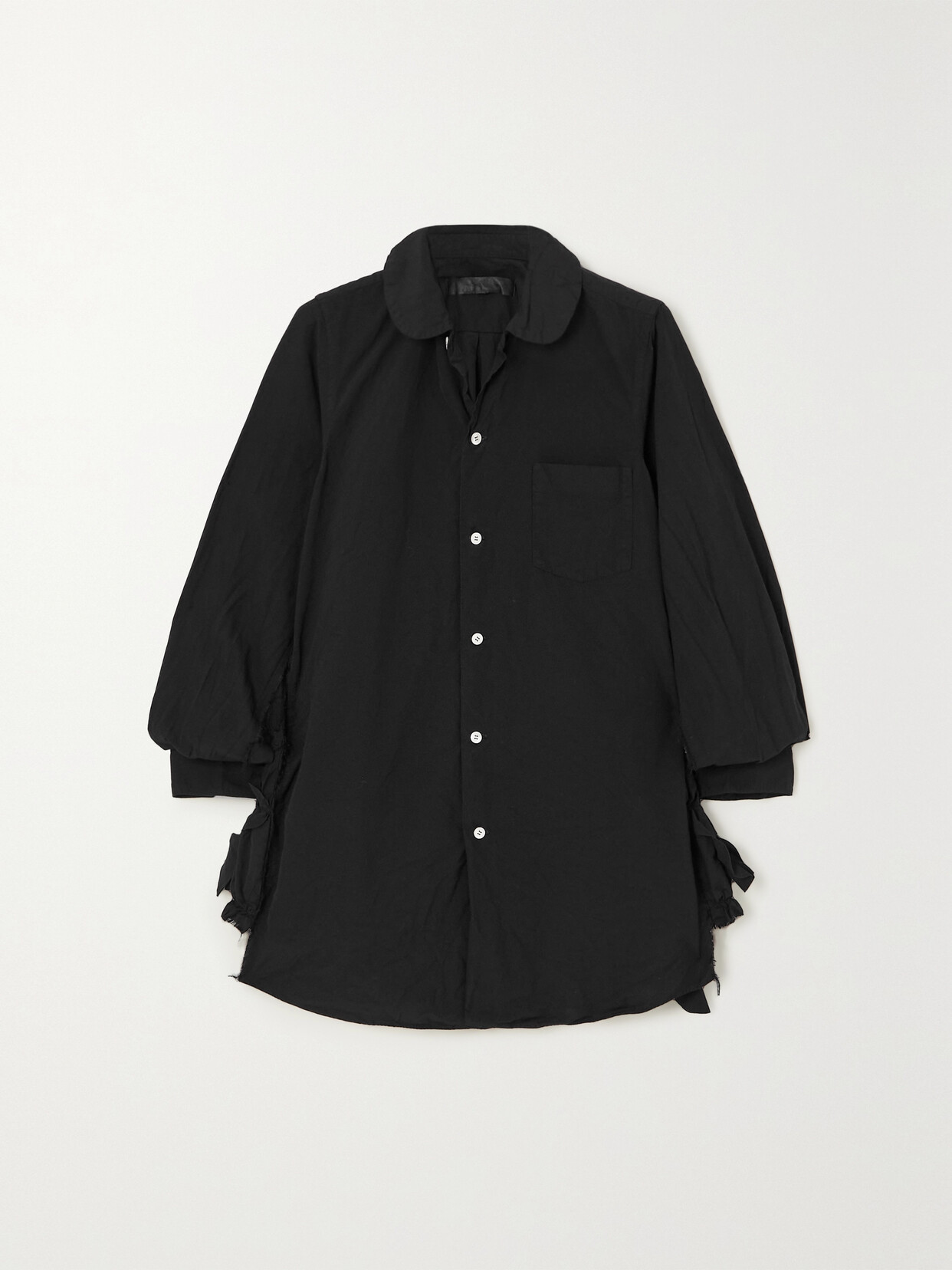 Comme des Garçons Comme des Garçons - Ruffled Woven Shirt - Black