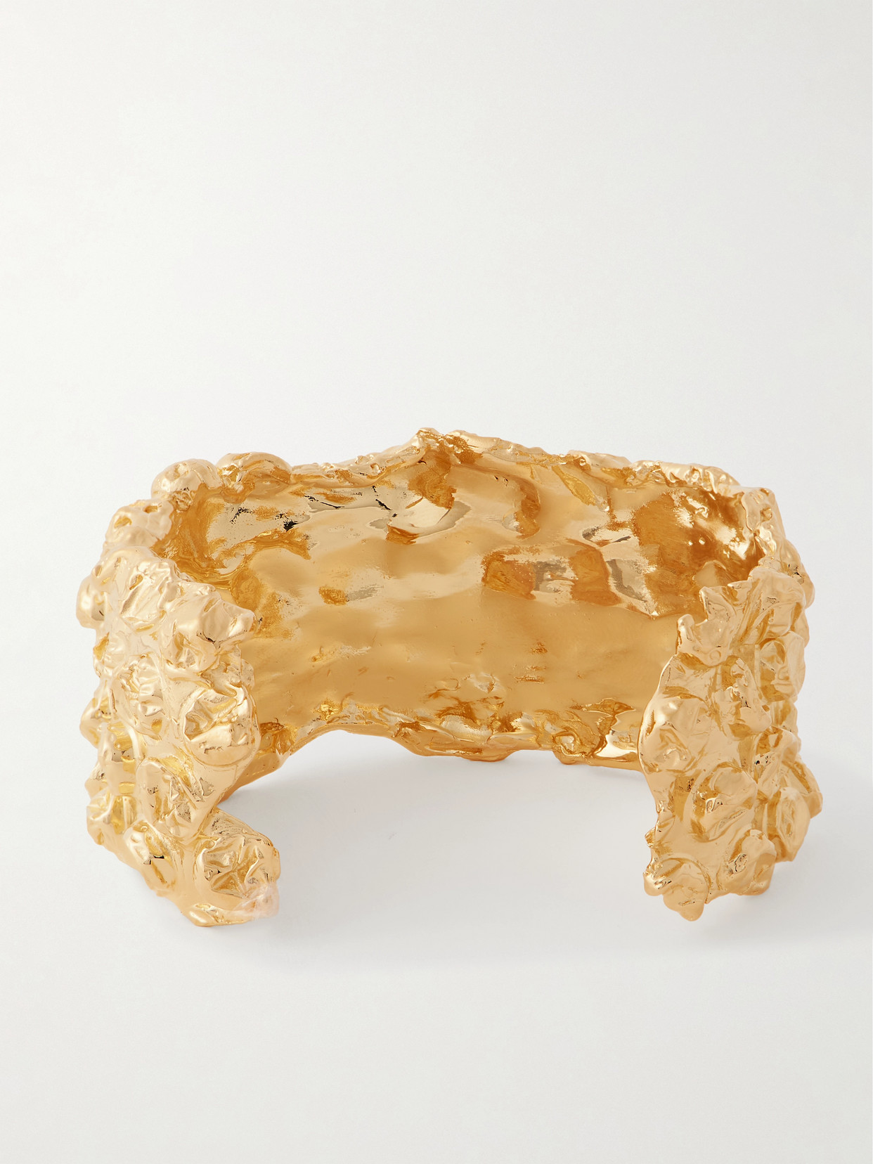 Completedworks Crushed Bubbles 14kt Gold-plated Cuff In Silver