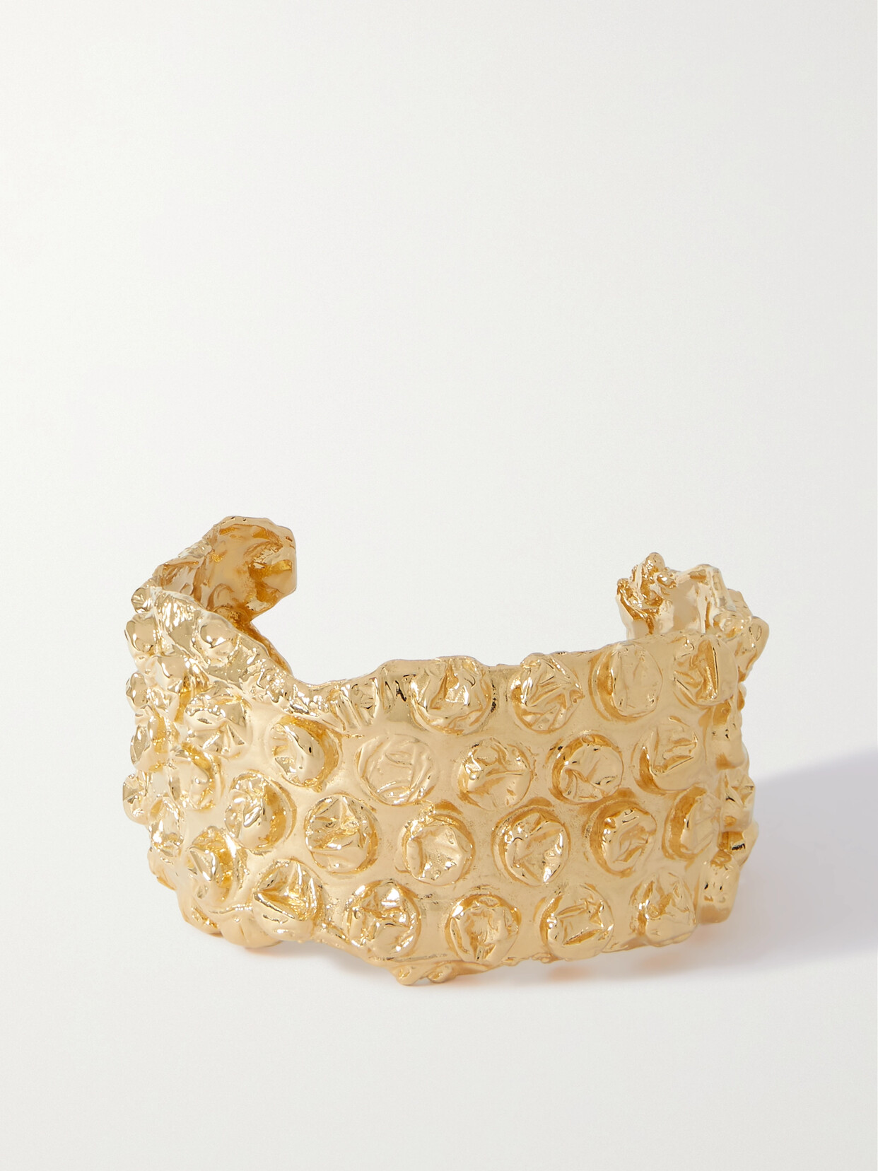 Completedworks Crushed Bubbles 14kt Gold-plated Cuff