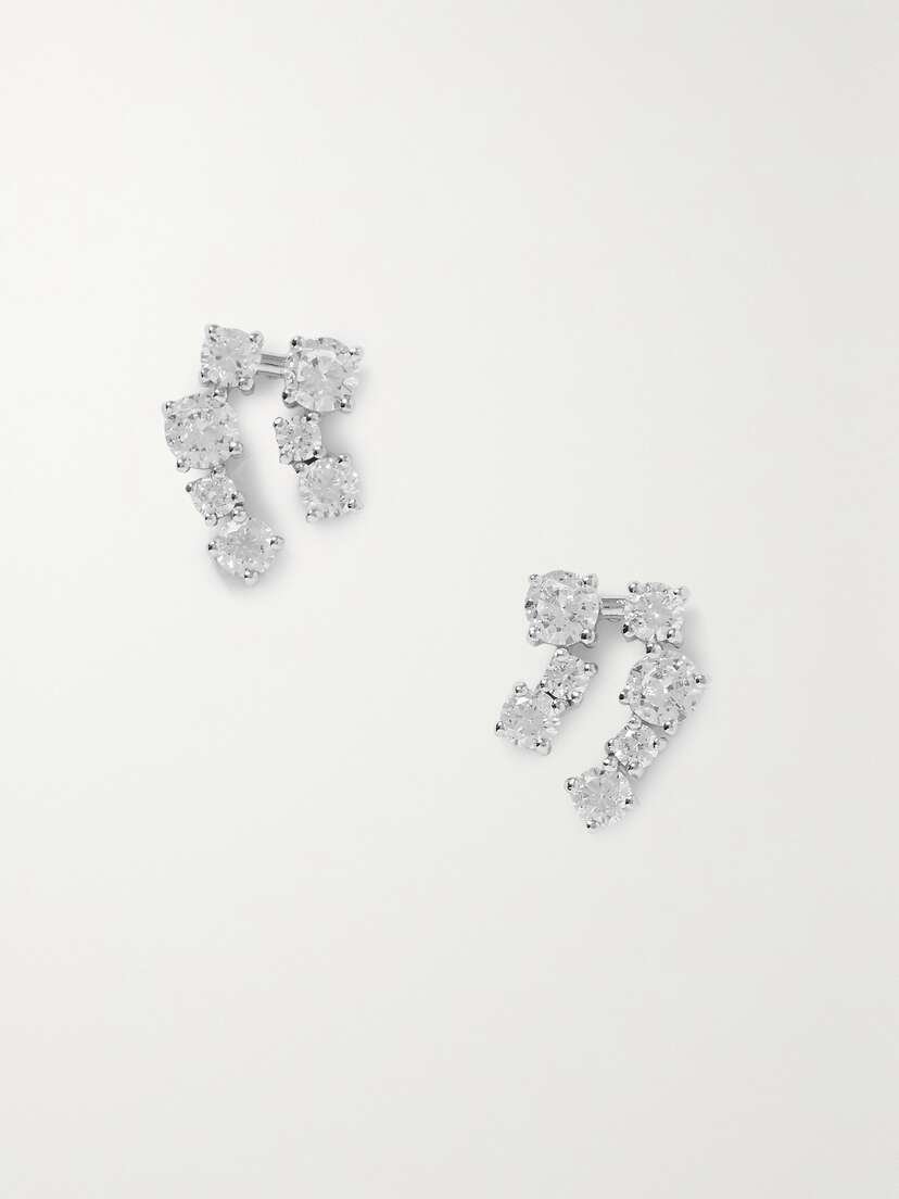 Completedworks + Net Sustain Rhodium-plated Recycled Silver Cubic Zirconia Earrings