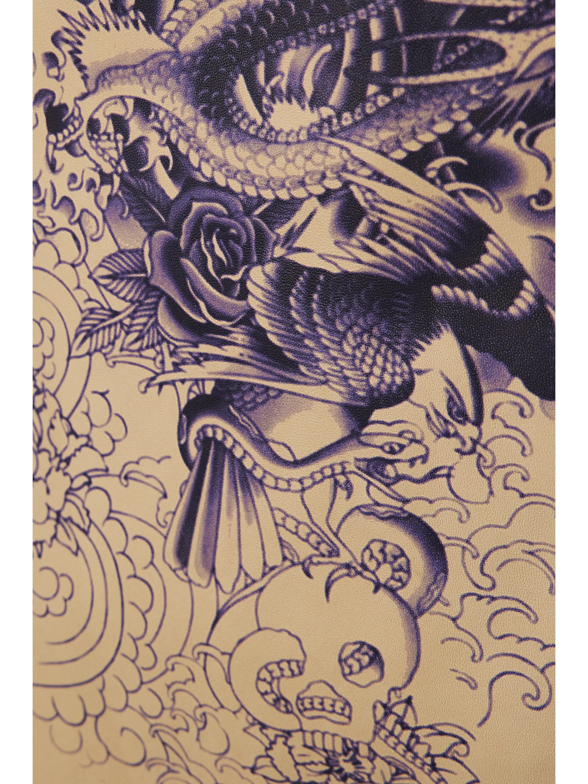 Jean Paul Gaultier Strapless printed leather mini dress