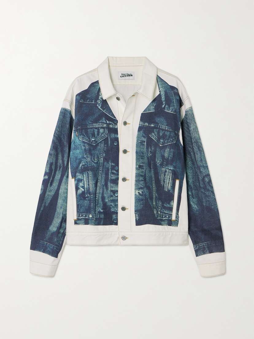Jean Paul Gaultier Trompe L'oeil Printed Denim Jacket