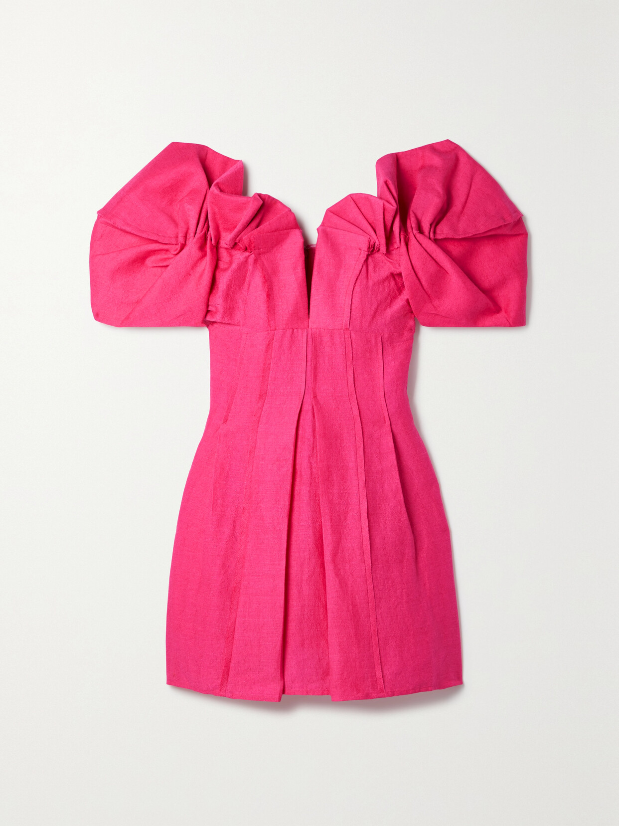 Cult Gaia - Asal Off-the-shoulder Gathered Woven Mini Dress - Pink