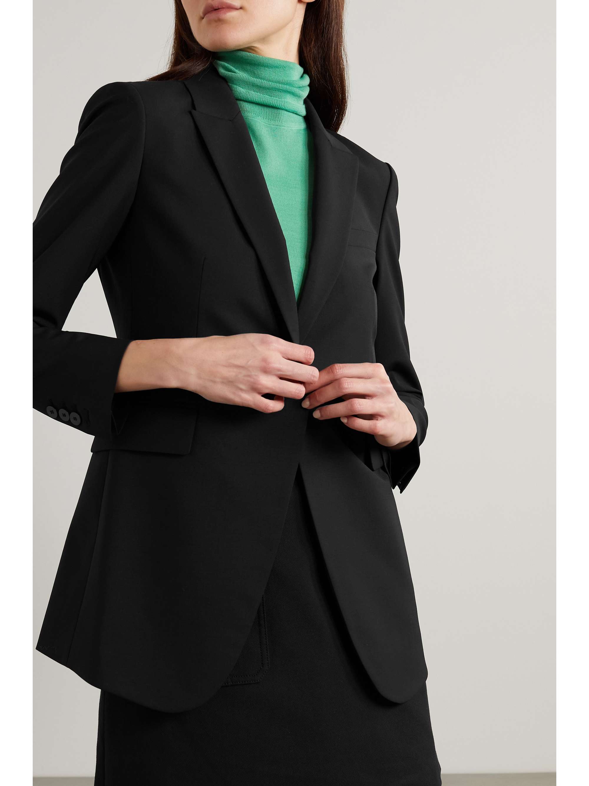 THEORY Round Etiennette grain de poudre stretch-wool blazer