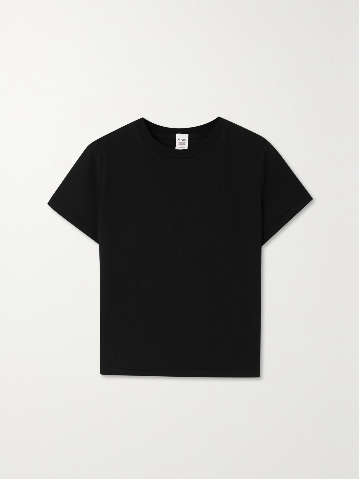 Shop Re/done Recycled Cotton-jersey T-shirt In Black