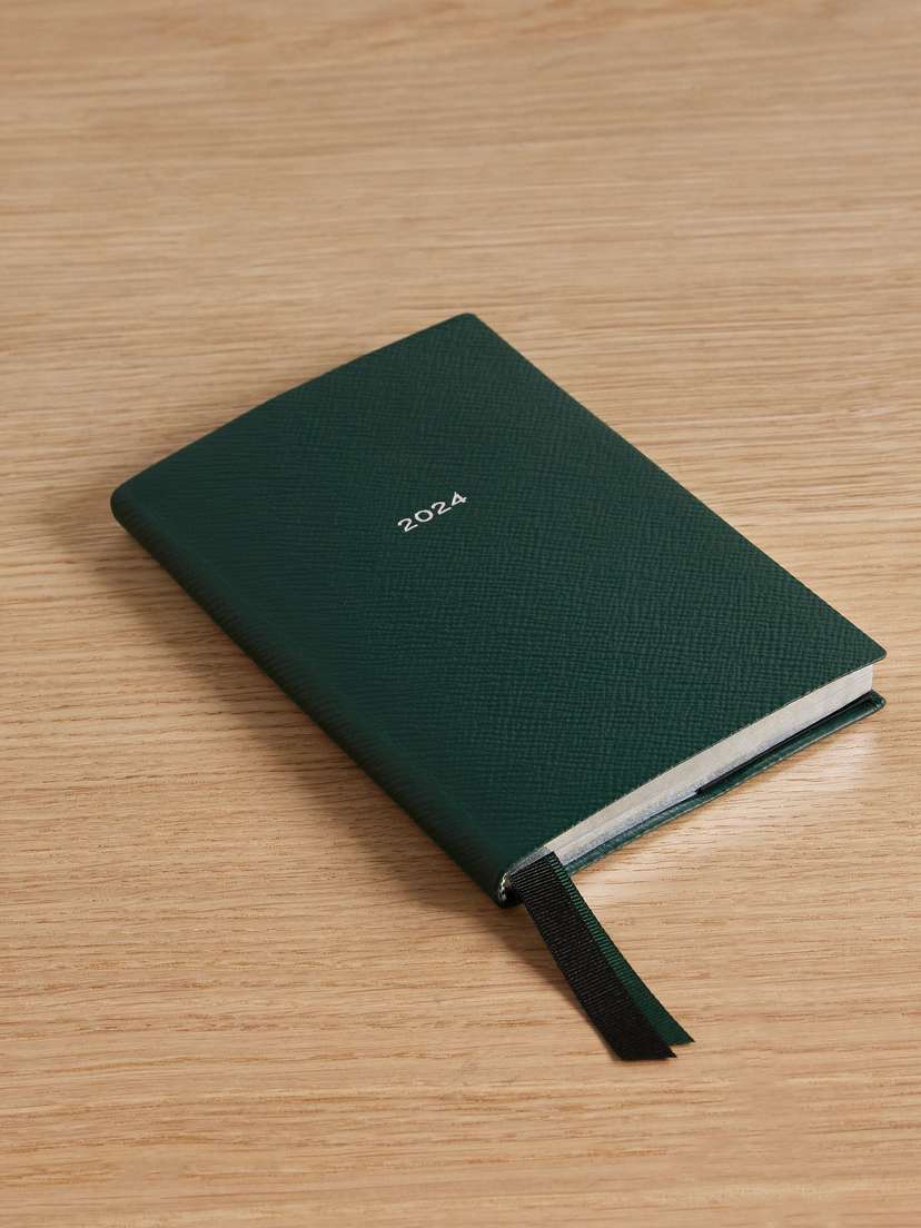 Smythson 2024 Panama Textured-leather Weekly Diary With Pocket