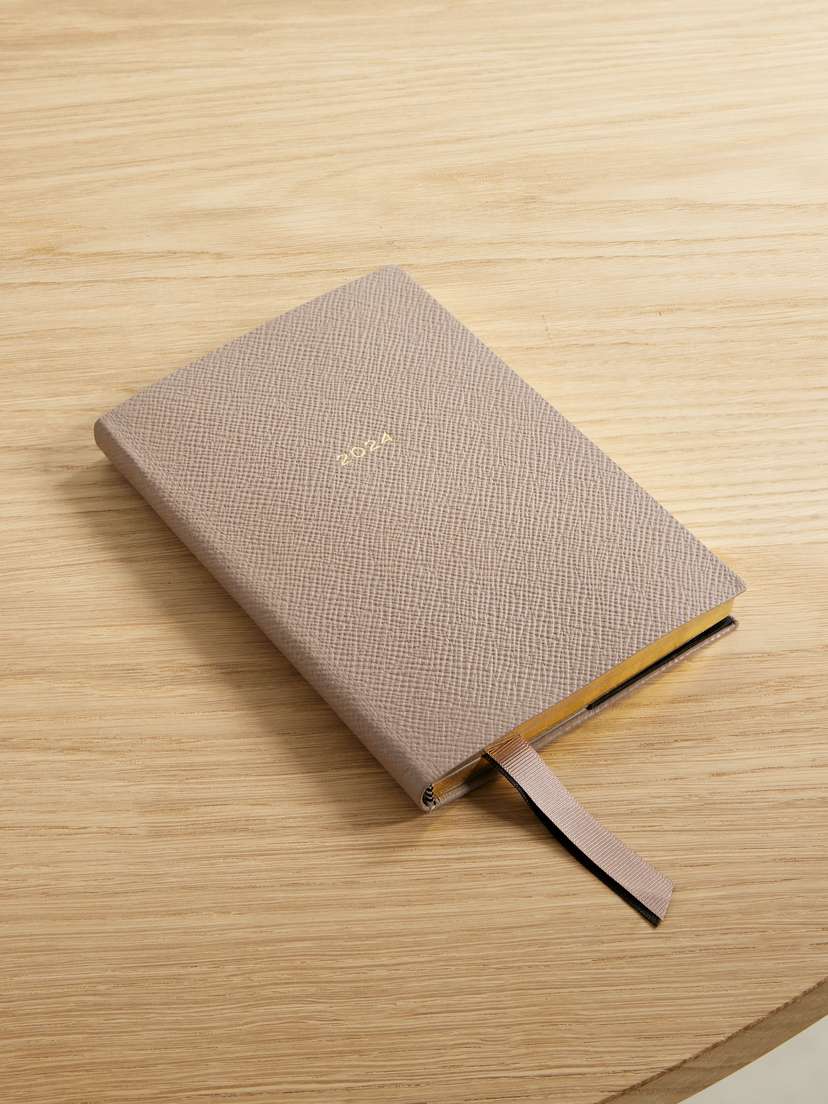Smythson Chelsea Panama Textured-leather Diary