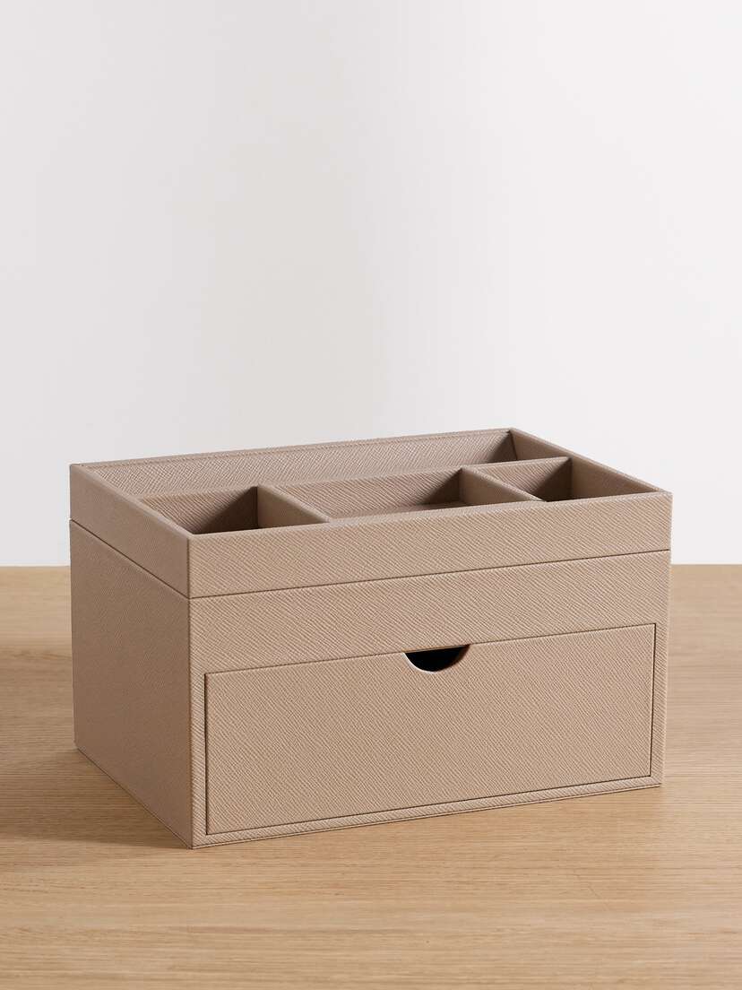 Smythson Panama Textured-leather Organizer