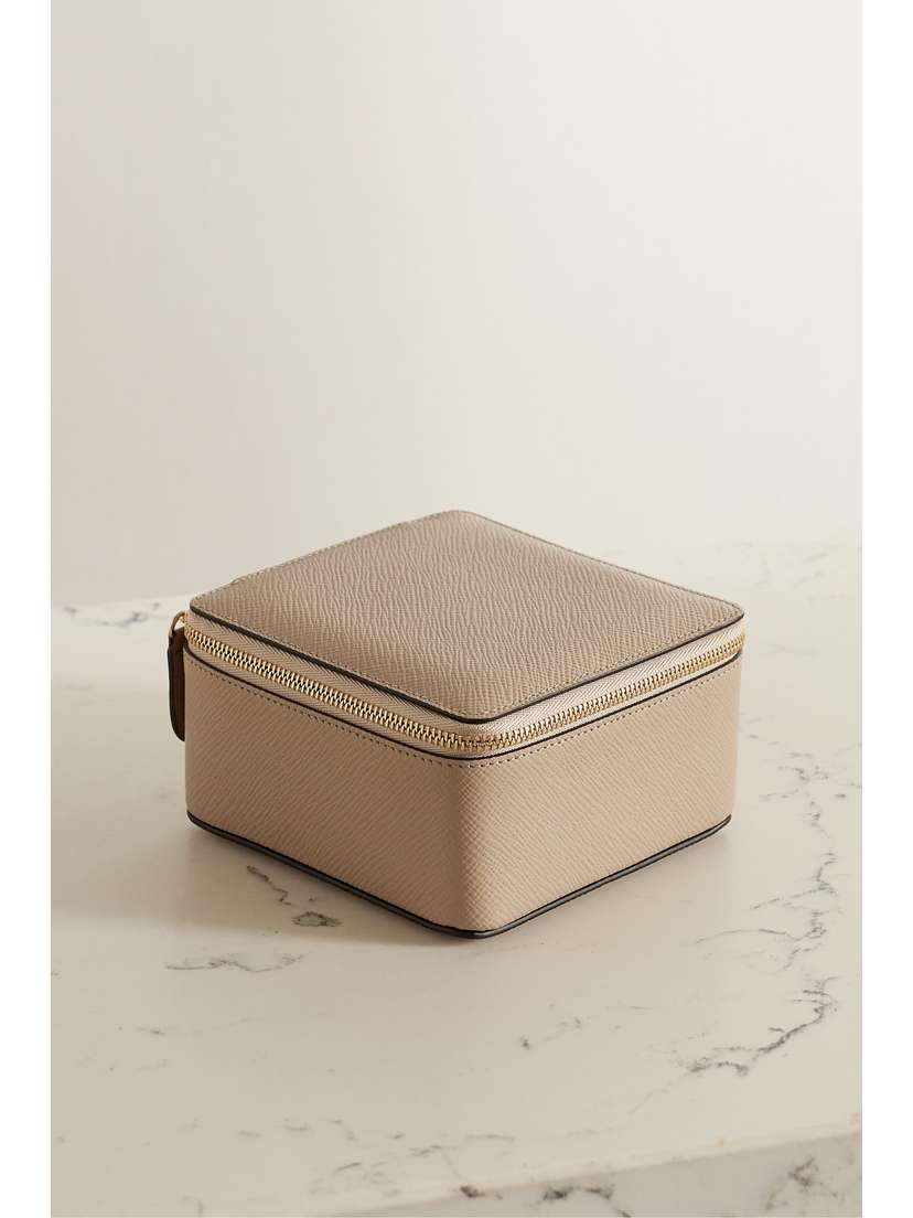 Smythson Panama Textured-leather Trinket Case