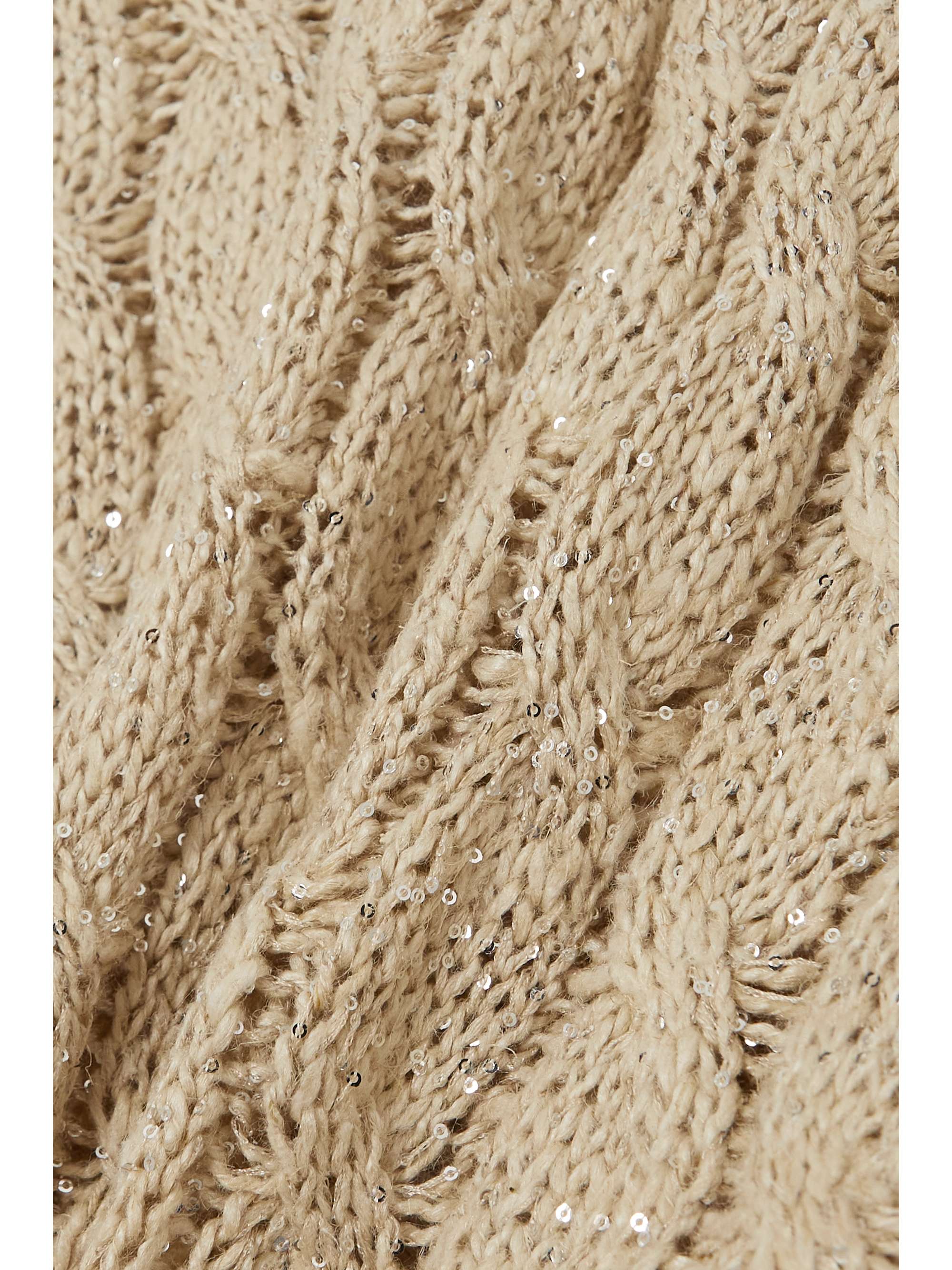 BRUNELLO CUCINELLI Sequin-embellished cable-knit sweater