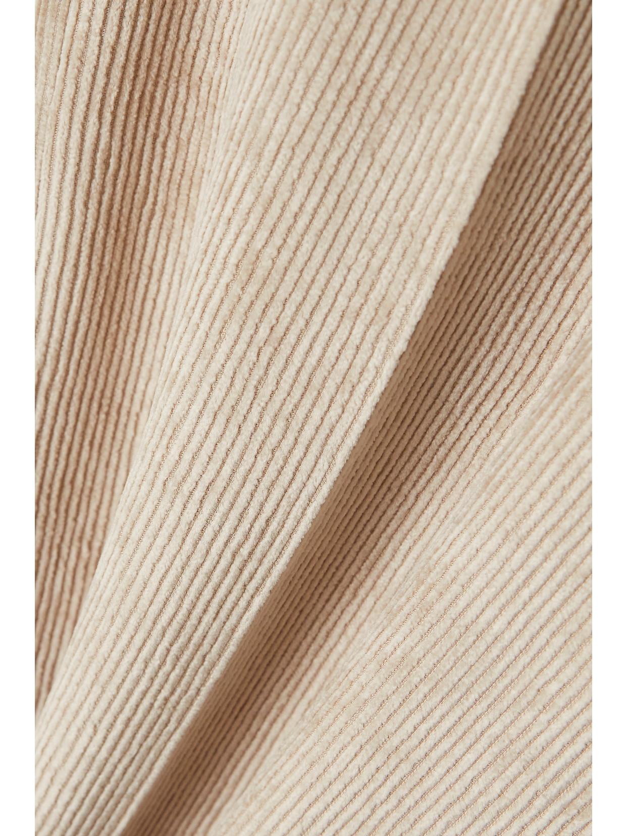 Brunello Cucinelli Loose Straight-leg Corduroy Pants With Single Pleat In Neutrals