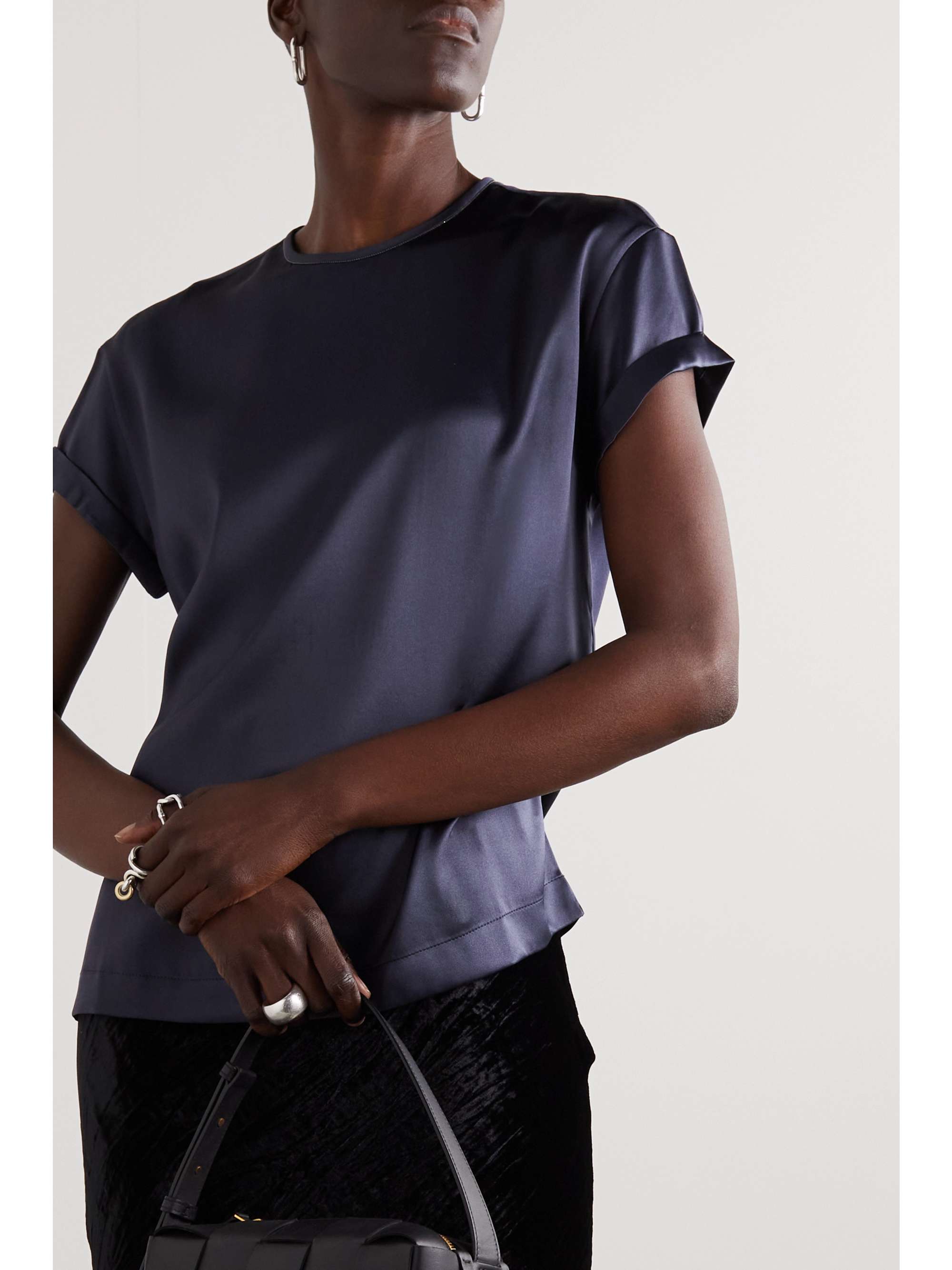 BRUNELLO CUCINELLI Silk-blend satin top | NET-A-PORTER