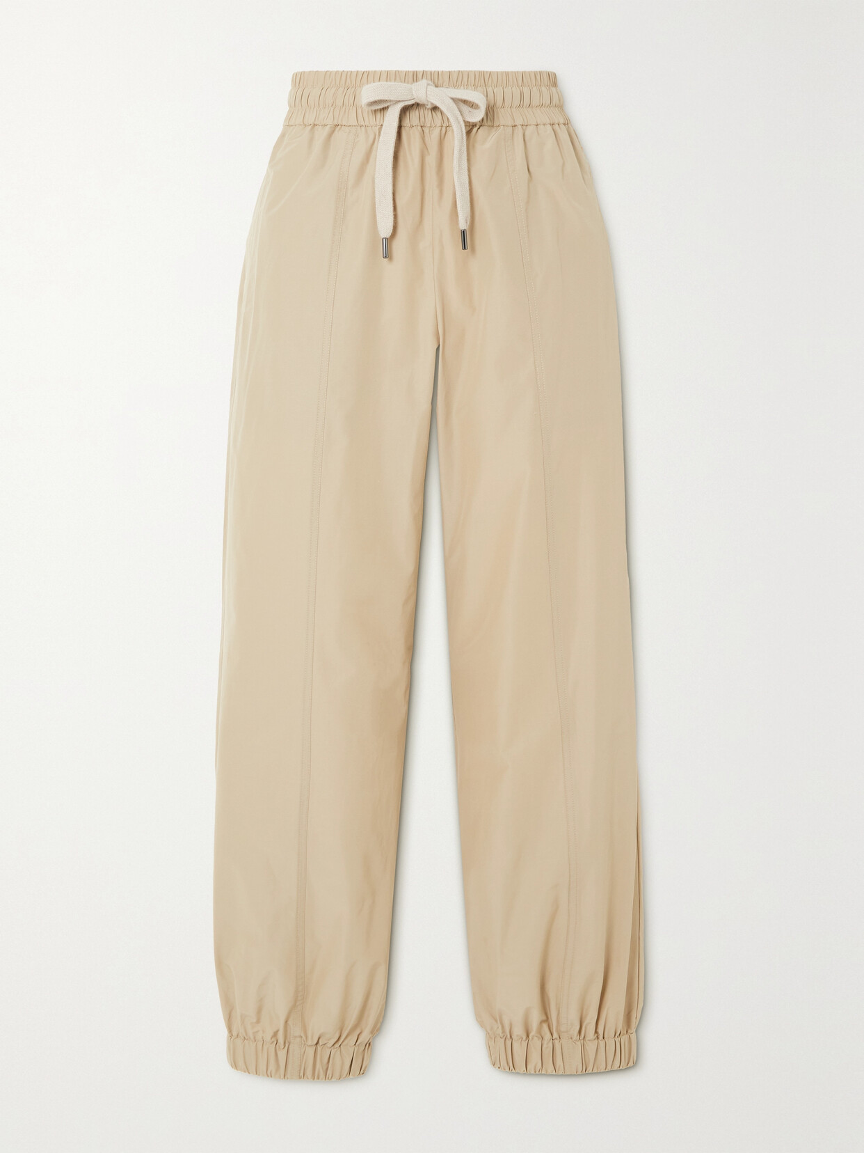 Brunello Cucinelli Cashmere Tapered Poplin Cargo Pants In Neutrals