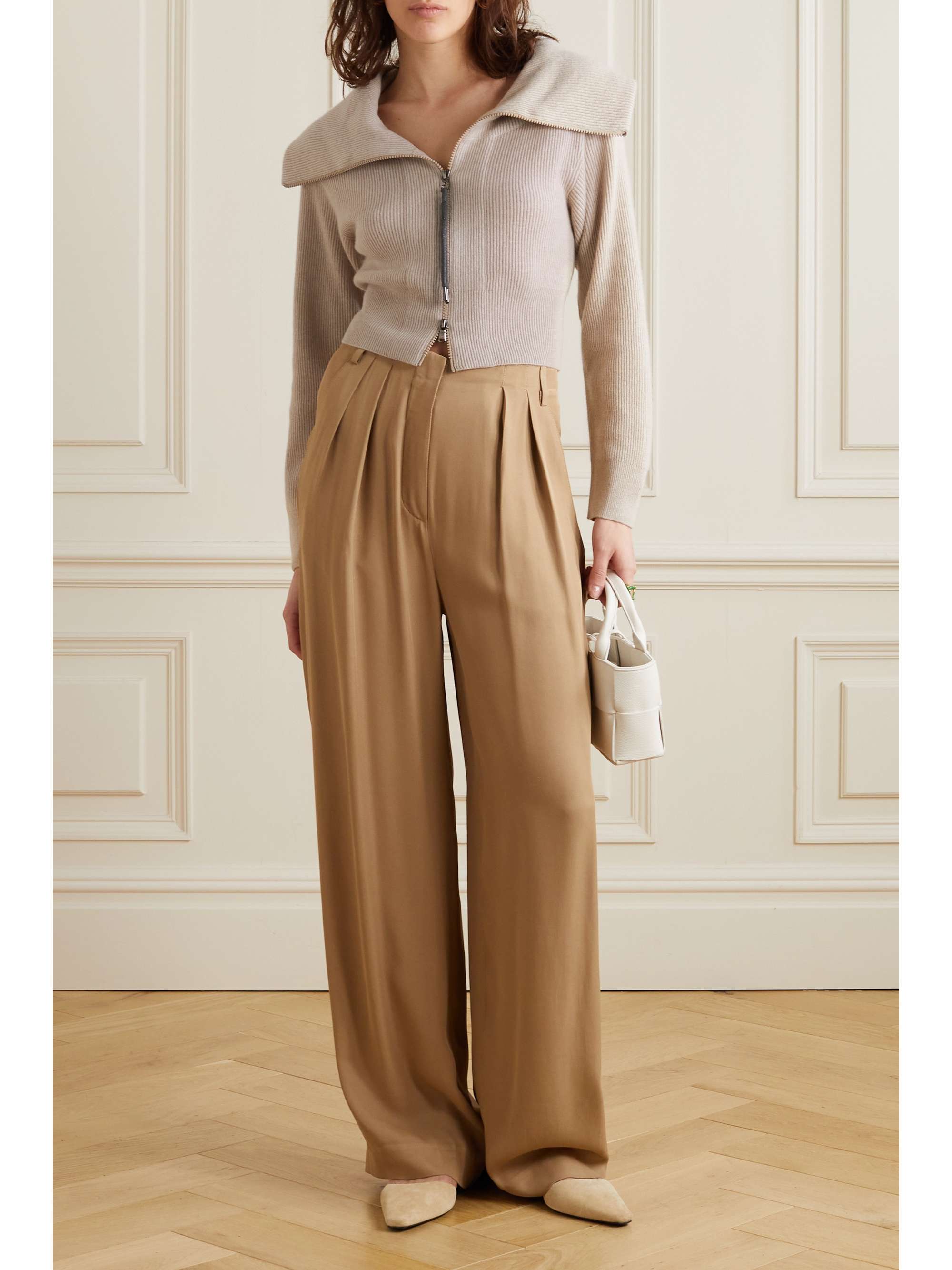BRUNELLO CUCINELLI Cropped ribbed cashmere cardigan