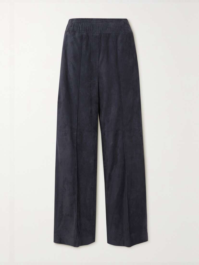 Brunello Cucinelli Suede Wide-leg Pants