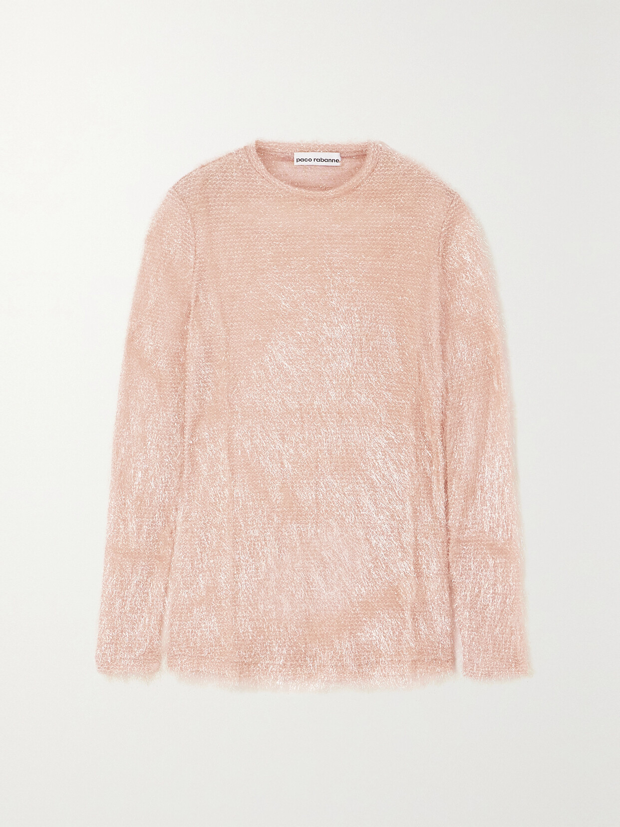 Rabanne - Metallic Knitted Sweater - Pink