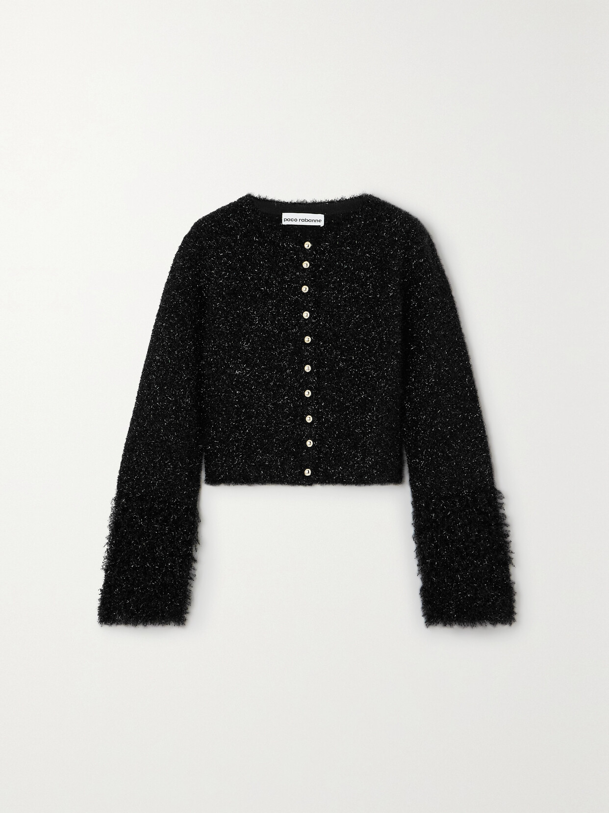 Rabanne Black Viscose Blend Cardigan In Black