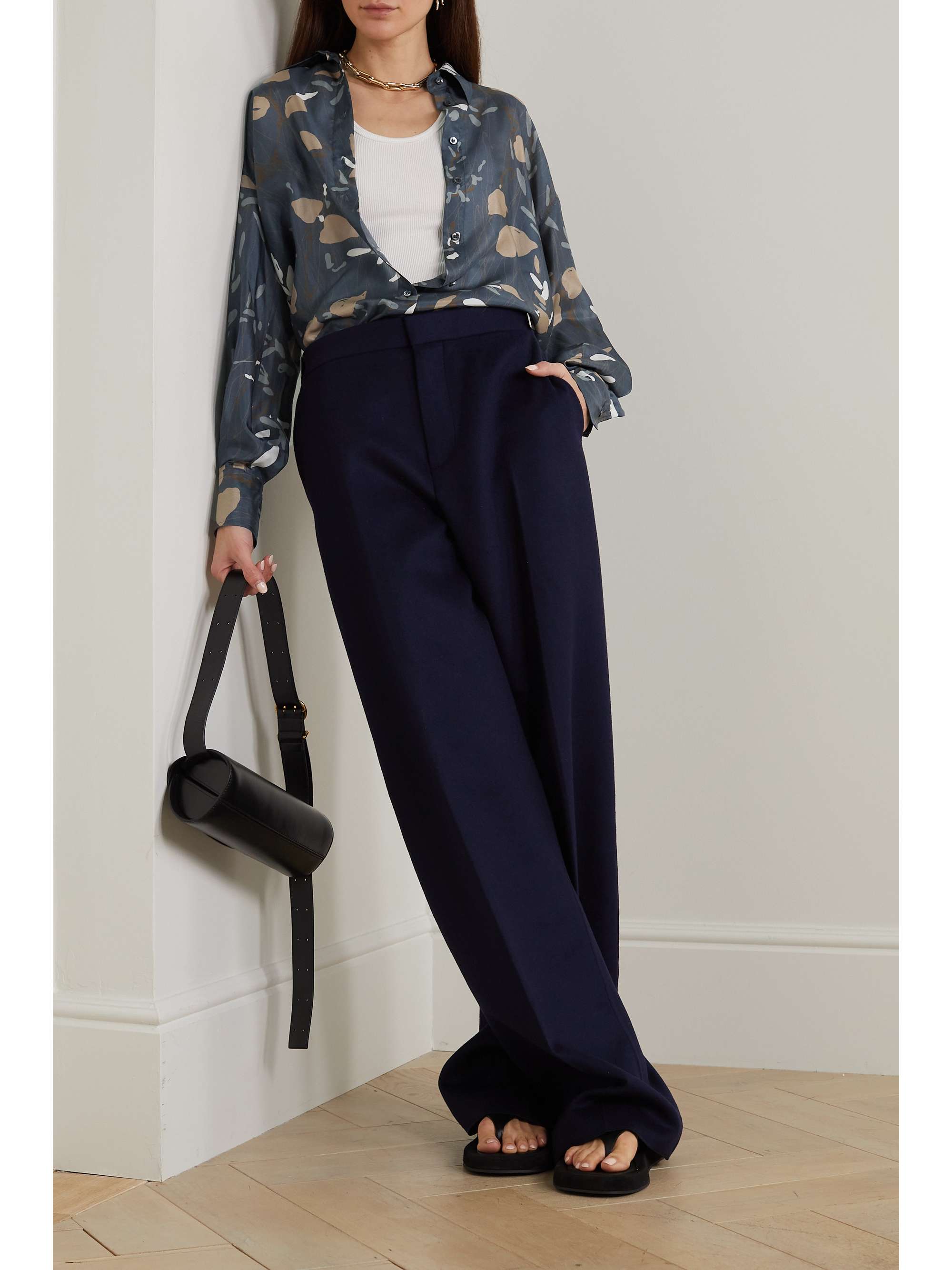 BRUNELLO CUCINELLI Printed silk-voile shirt